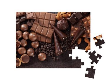 puzzleYOU Puzzle Sortiment von feinen Pralinen und Schokolade, 48 Puzzleteile, puzzleYOU-Kollektionen Schokolade