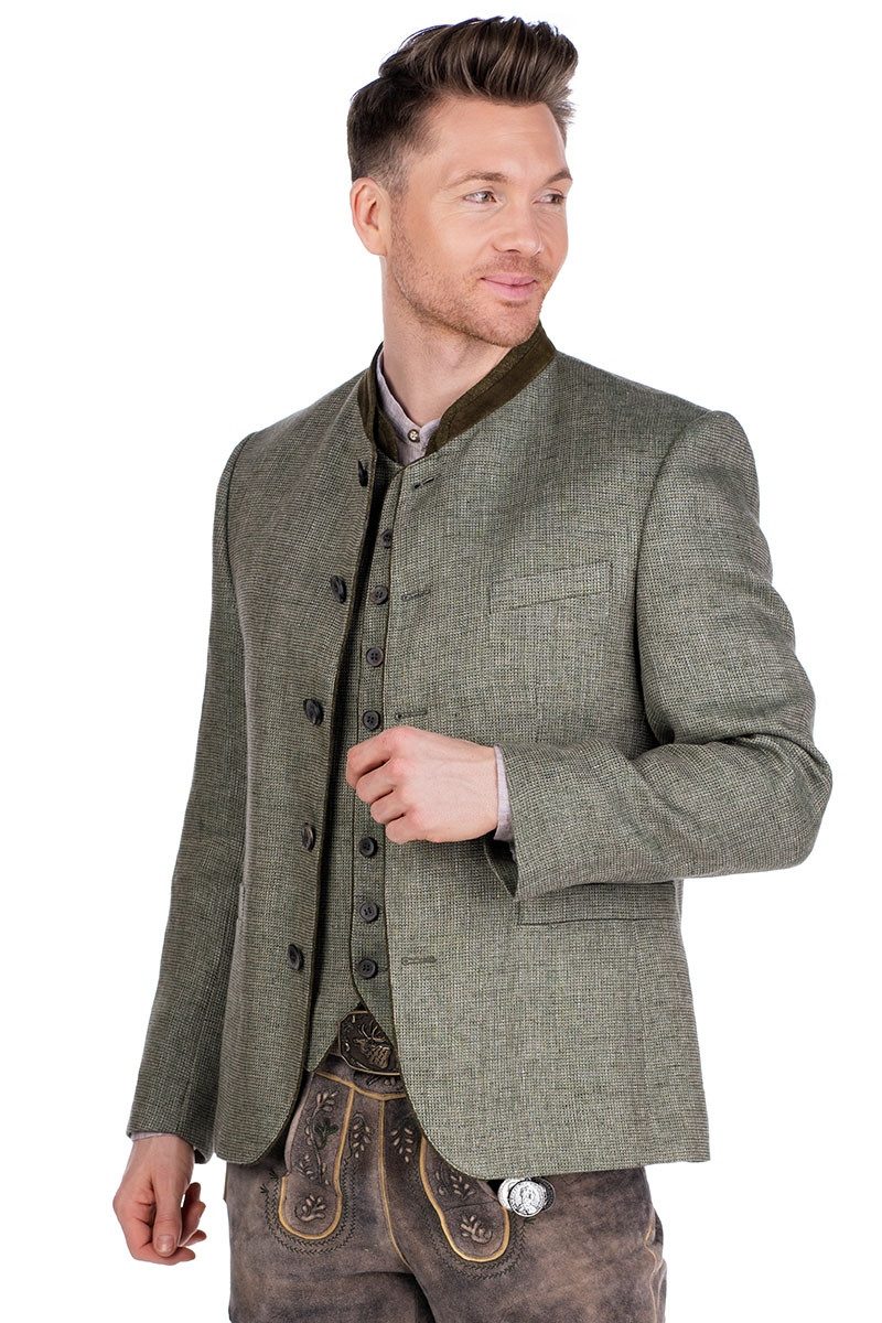Hammerschmid Trachtenjanker Janker - CARLO - trachtengrün/beige