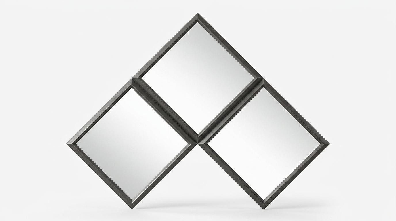Xlmoebel Wandspiegel Spiegel Stil modern grau Wohnzimmer praktisch komfortabel (1-tlg)