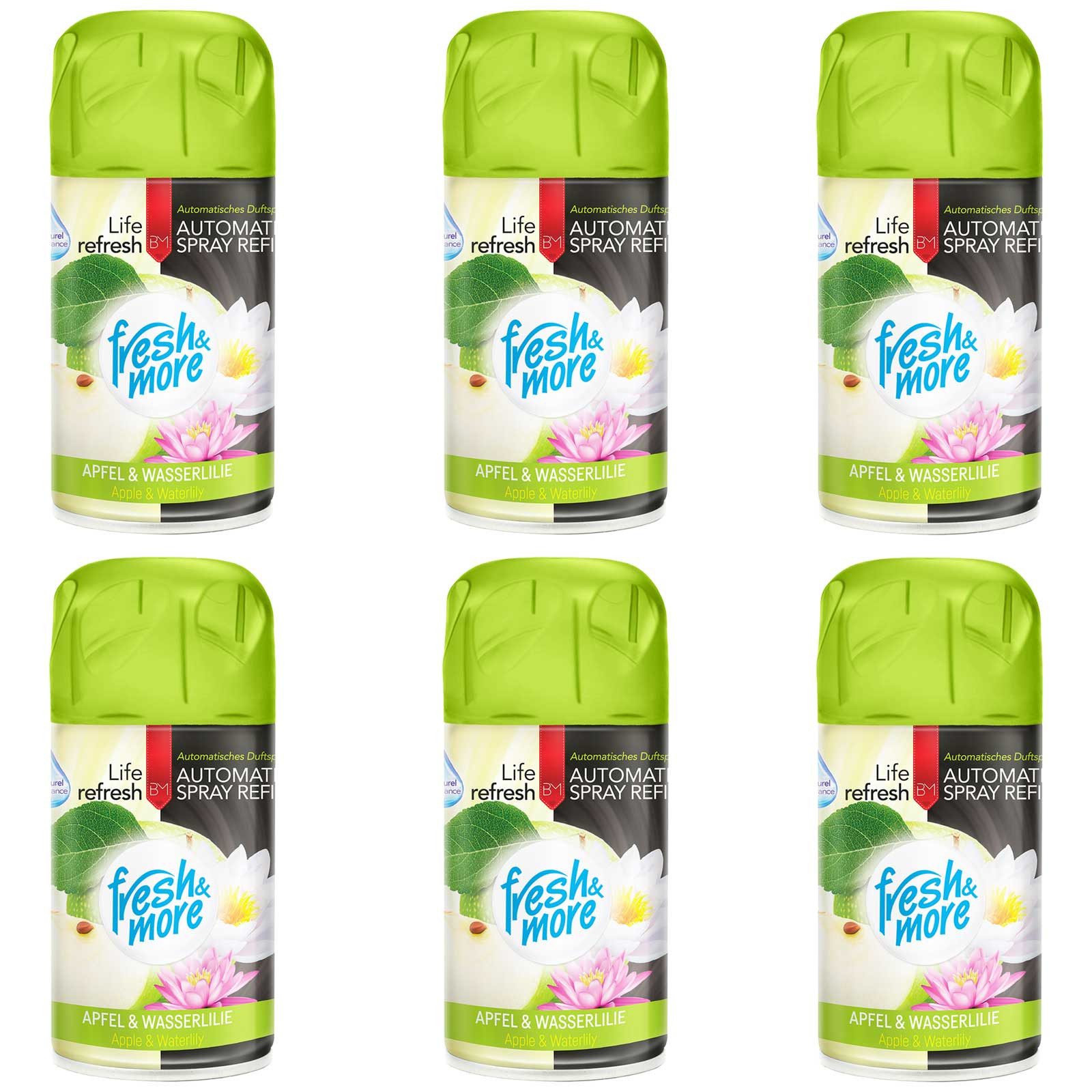 fresh & more Raumduft Lufterfrischer Nachfüller (6er Pack, 6-St., 250ml)
