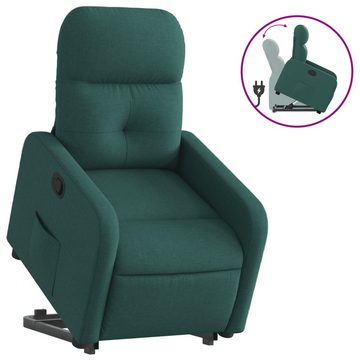 vidaXL Sessel Relaxsessel mit Aufstehhilfe Dunkelgrün Stoff (1-St)