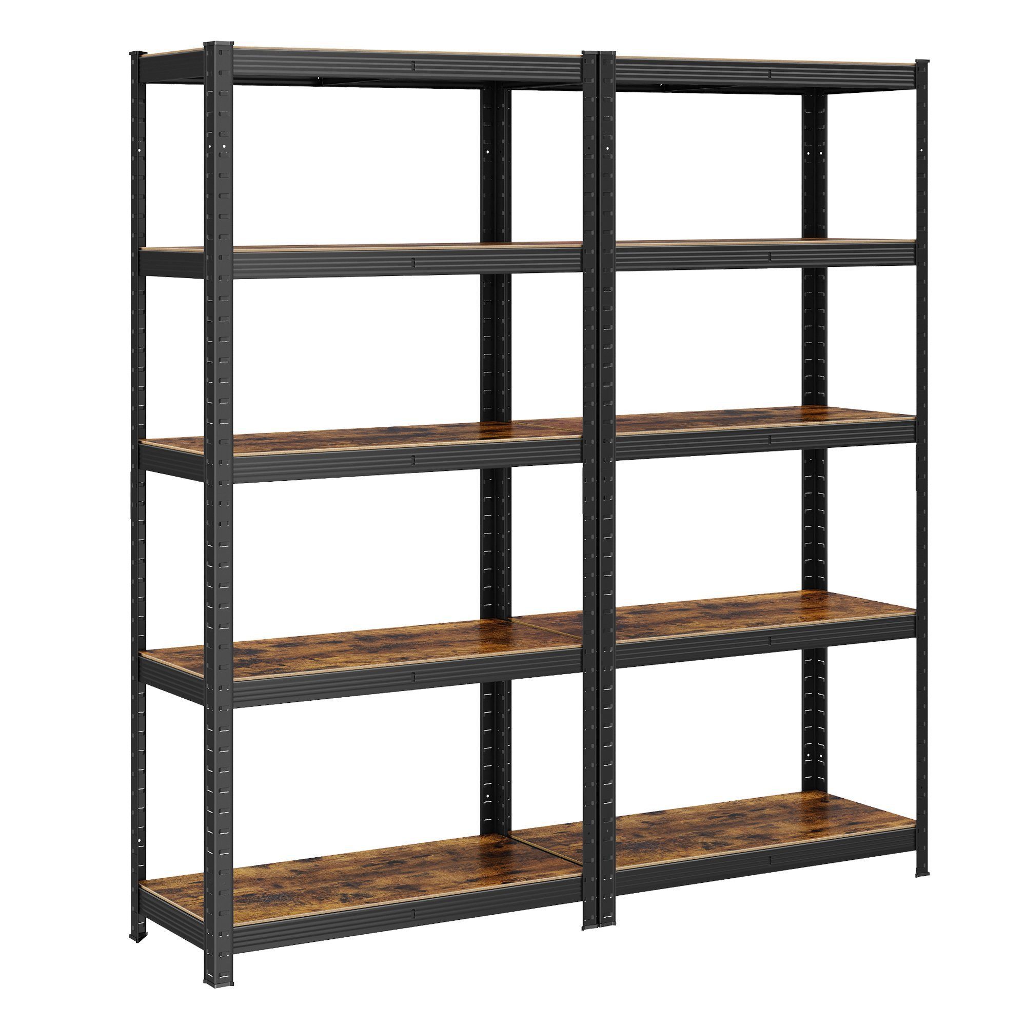 SONGMICS Standregal Bücherregale, 2-tlg., Lagerregal, 5 Ablagen, Küchenrega günstig online kaufen