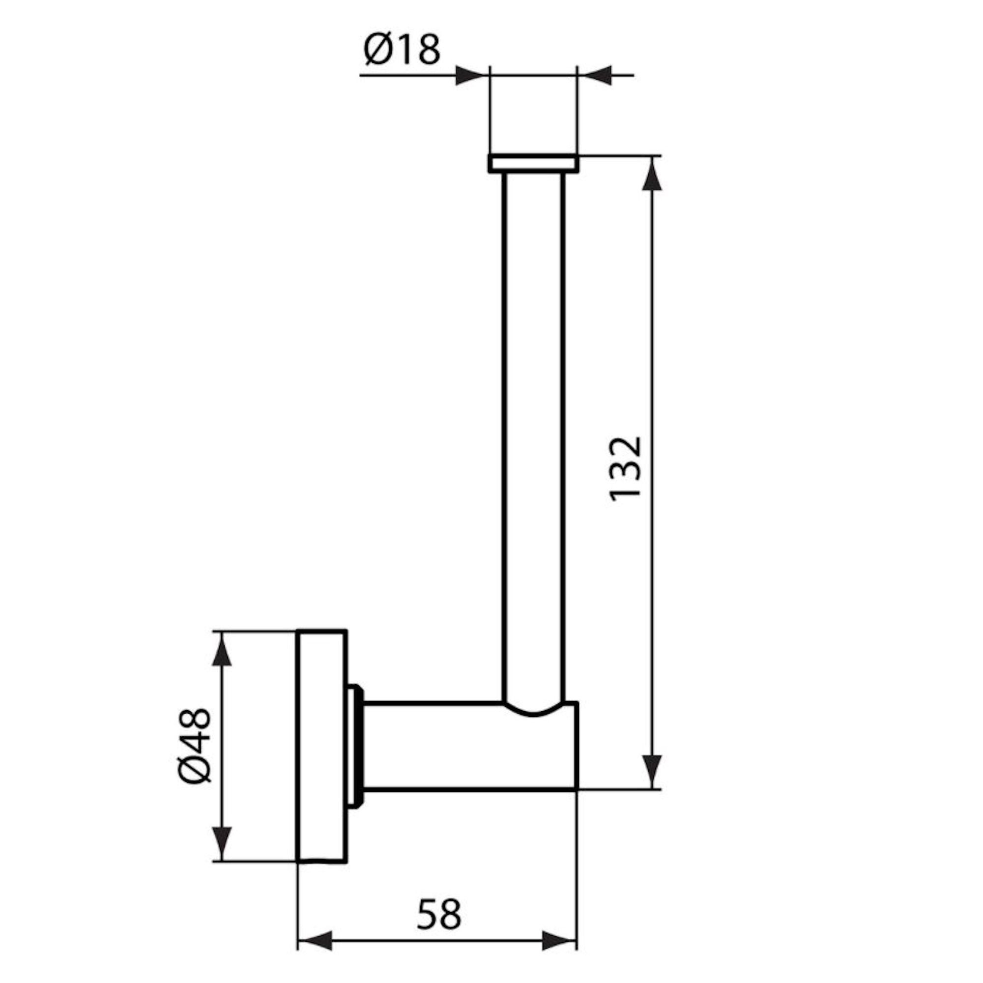 Ideal Standard Toilettenpapierhalter Papier-/Reserverollenhalter IOM ohne Deckel, Chrom - A9132AA