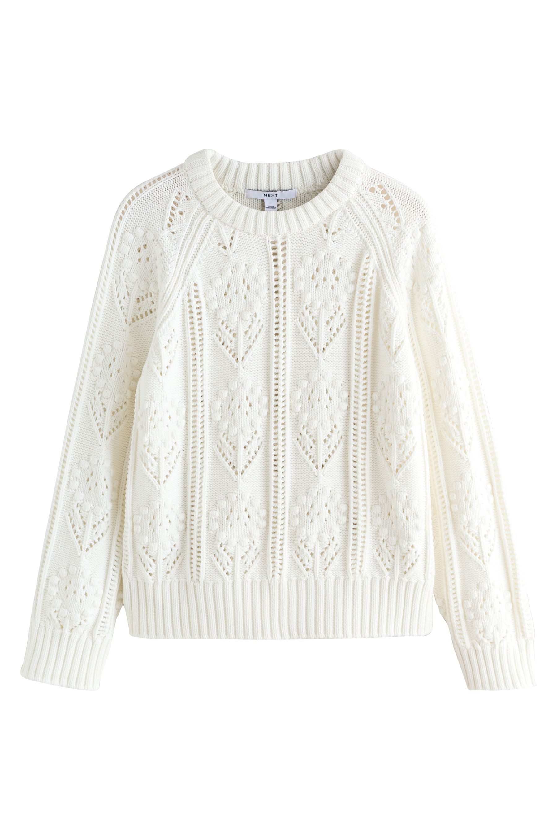 Strickpullover Pullover mit Blumenmuster