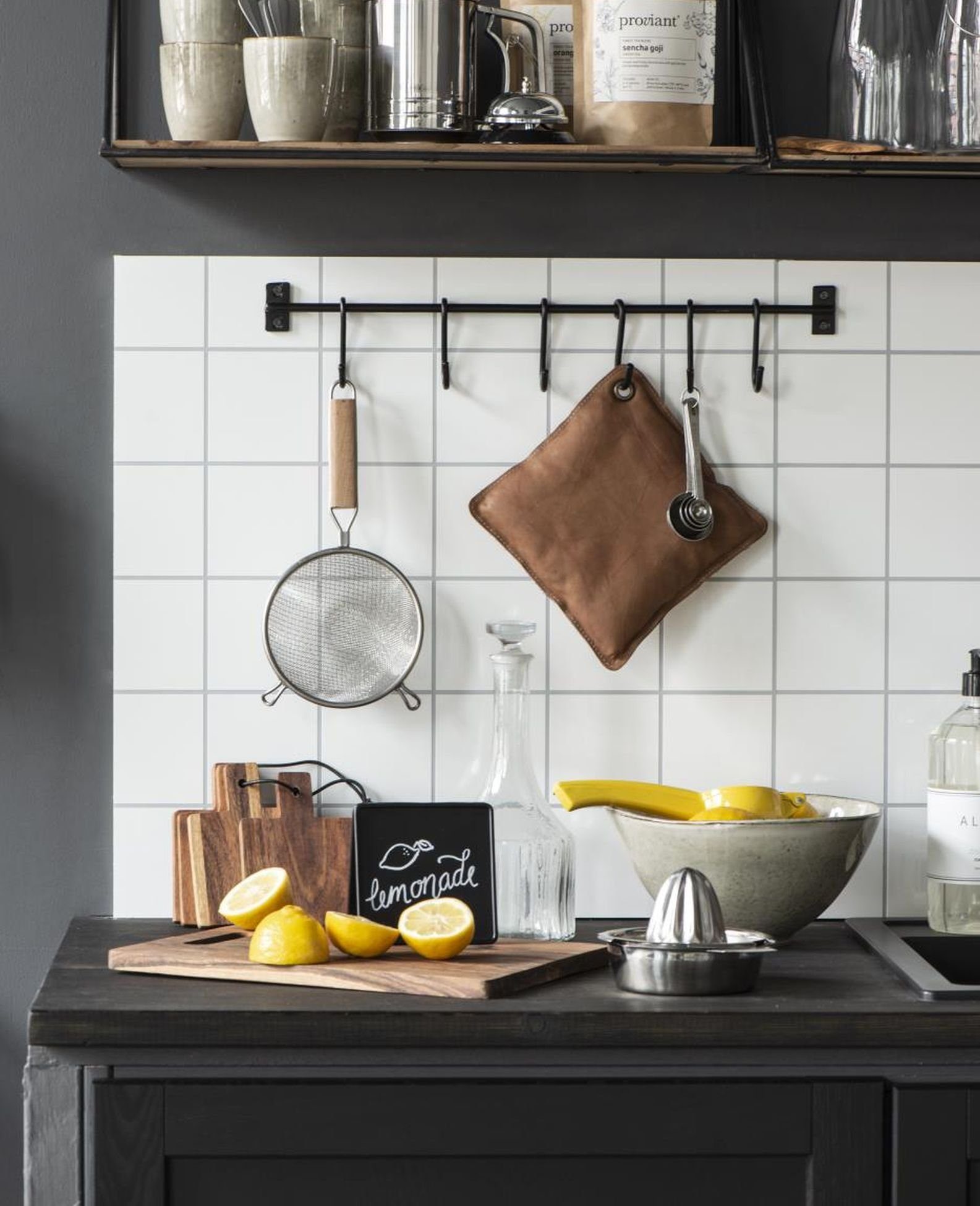 Ib Laursen Hakenleiste Hakenleiste Küchenleiste Küchenreling Wandhaken Klei günstig online kaufen