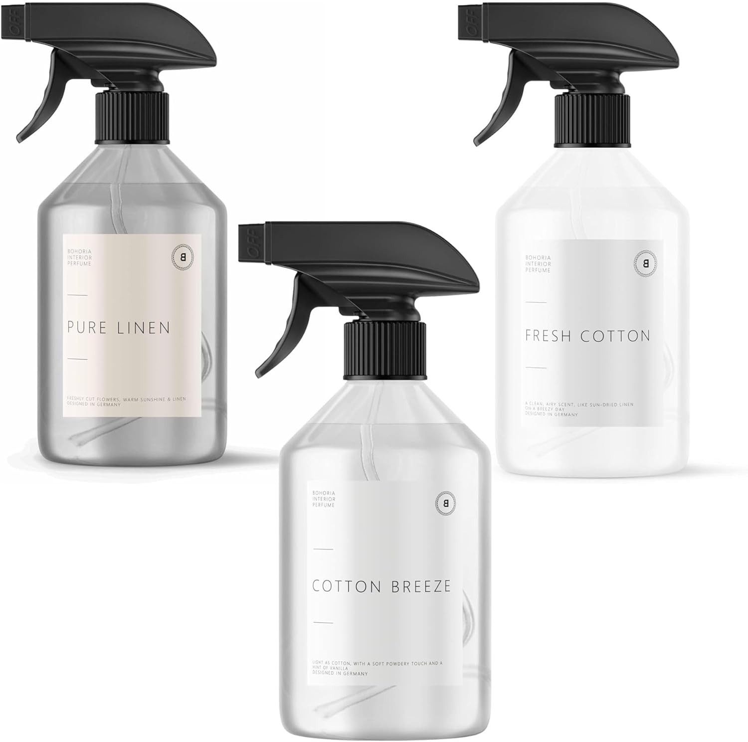 BOHORIA Raumduft Raumspray Bundle 3er Bundle Frische Wäsche