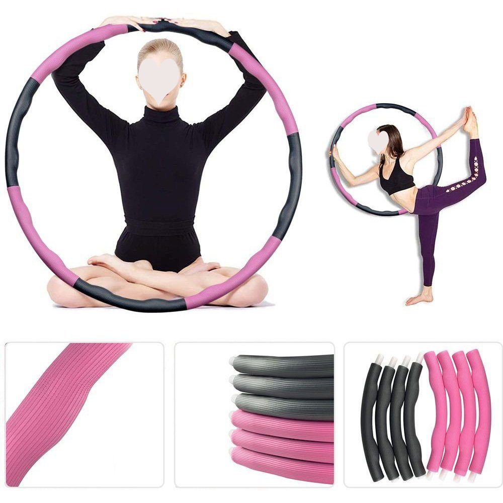 (1-tlg), Dekorative Hula-Hoop-Reifen, 8-teiliger Hula-Hoop-Reifen abnehmbarer Gewichtsverlust-Hula-Hoop-Reifen Fitnessgeräte Fitness-Hula-Hoop-Reifen,