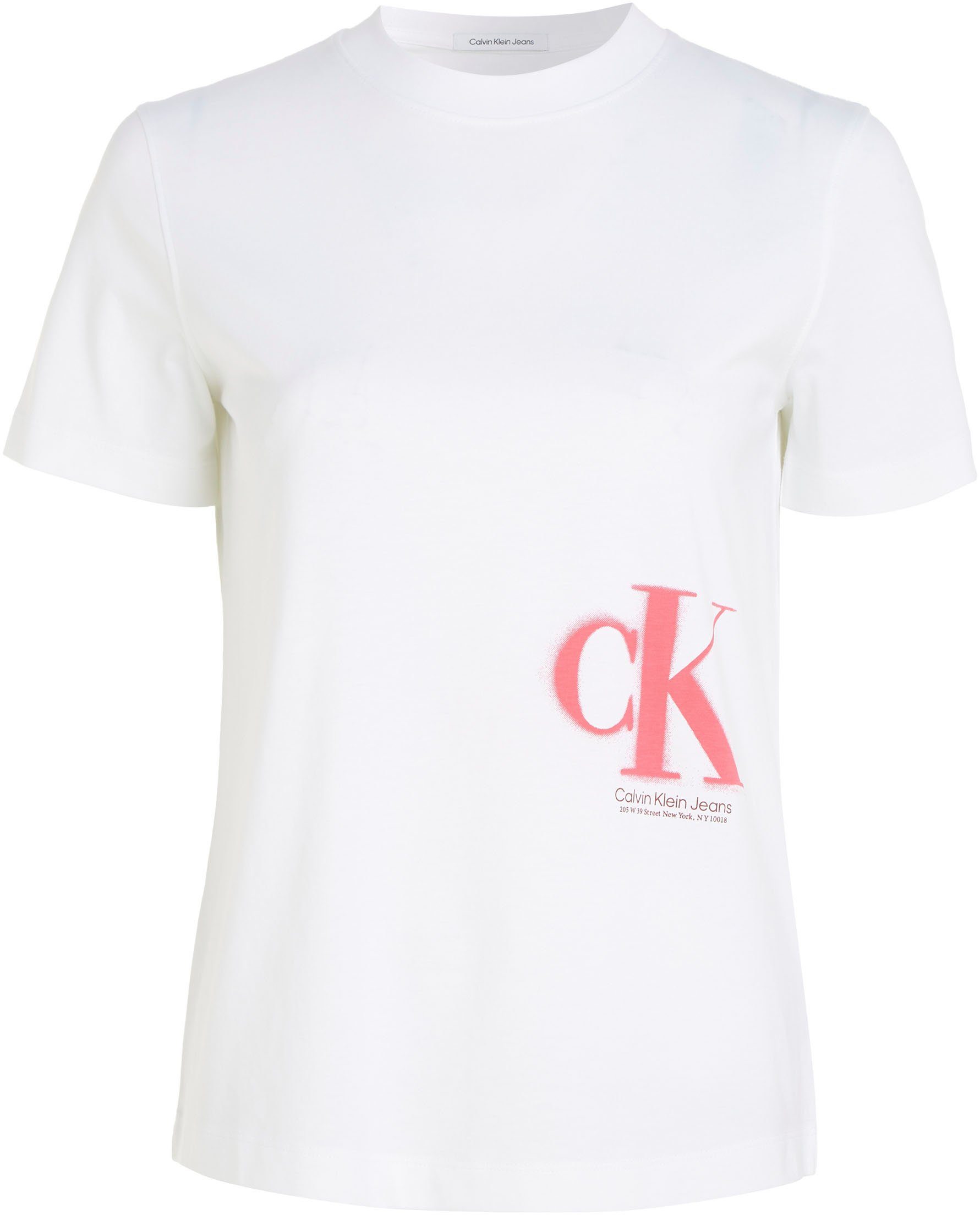 Klein mit Logodruck im T-Shirt Spray-Design Jeans Calvin