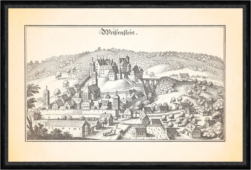 Kunstdruck Weißenstein Lauterstein Schloß Pfarrkirche Lauter Schwäbische Faks_Me