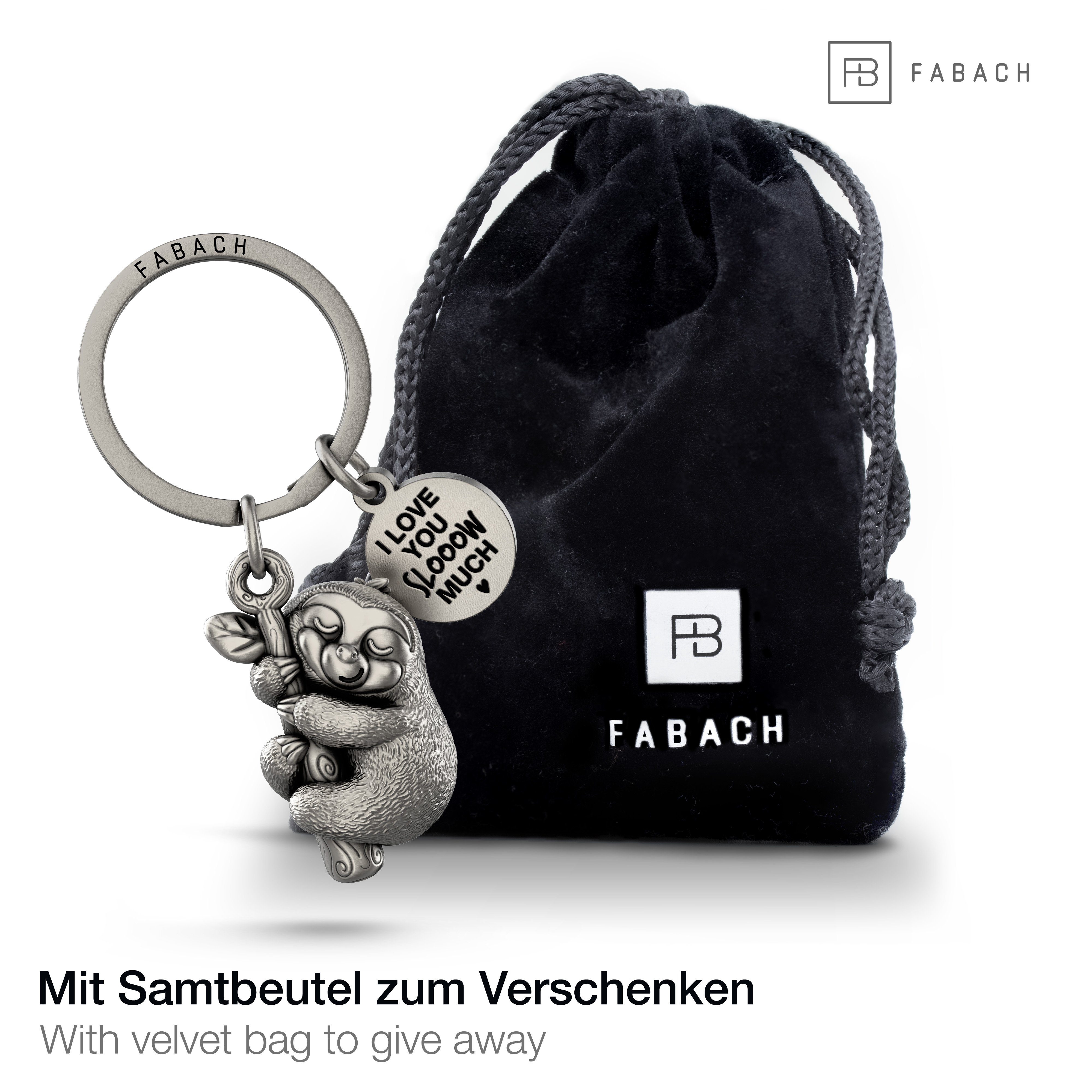 FABACH Schlüsselanhänger Faultier Schlüsselanhänger Dreamy - Gravur "I love günstig online kaufen