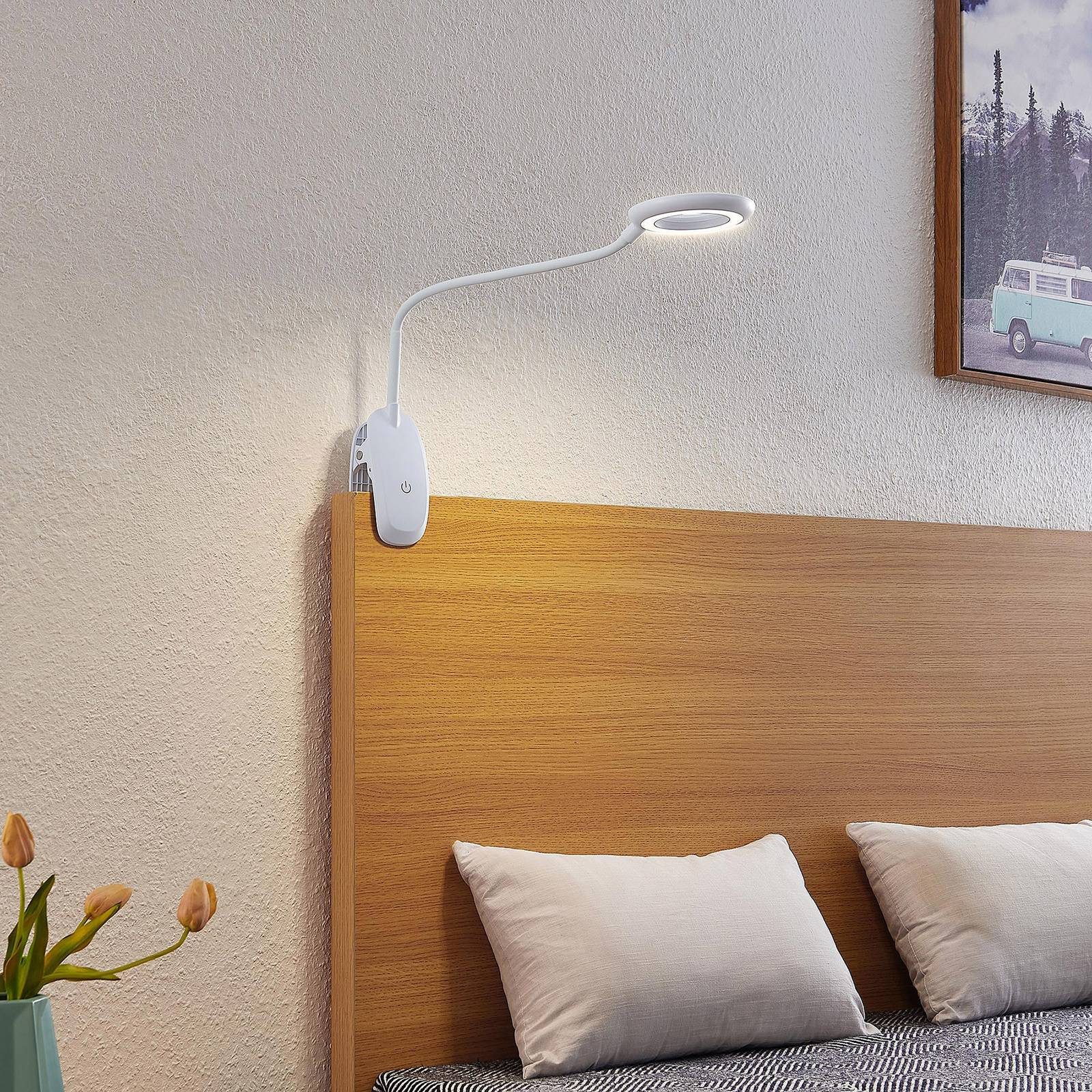 Prios Klemmleuchte Harumi, Enthalten, 1 x 4 W LED, universalweiß