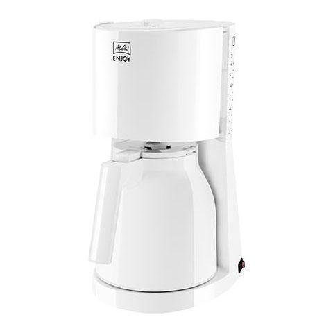 Melitta Filterkaffeemaschine Enjoy Kaffeekanne, Therm weiß, Papierfilter 1x4 1017-05 1,1l