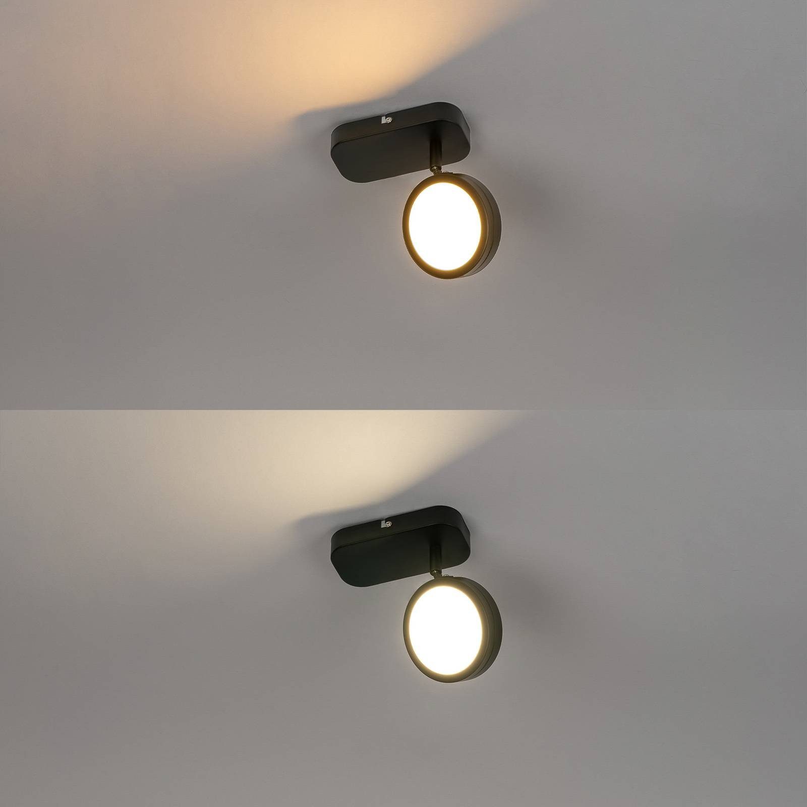 Lindby LED Einbaustrahler Neros, Leuchtmittel tageslicht, inkl. Leuchtmittel, inklusive, Modern, 1 Metall, Farbwechsel / GX53 flammig, Eisen, warmweiß Schwarz