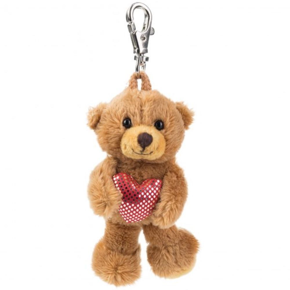 Schaffer® Kuscheltier Schaffer Schlüsselanhänger Teddy+Herz 12 cm
