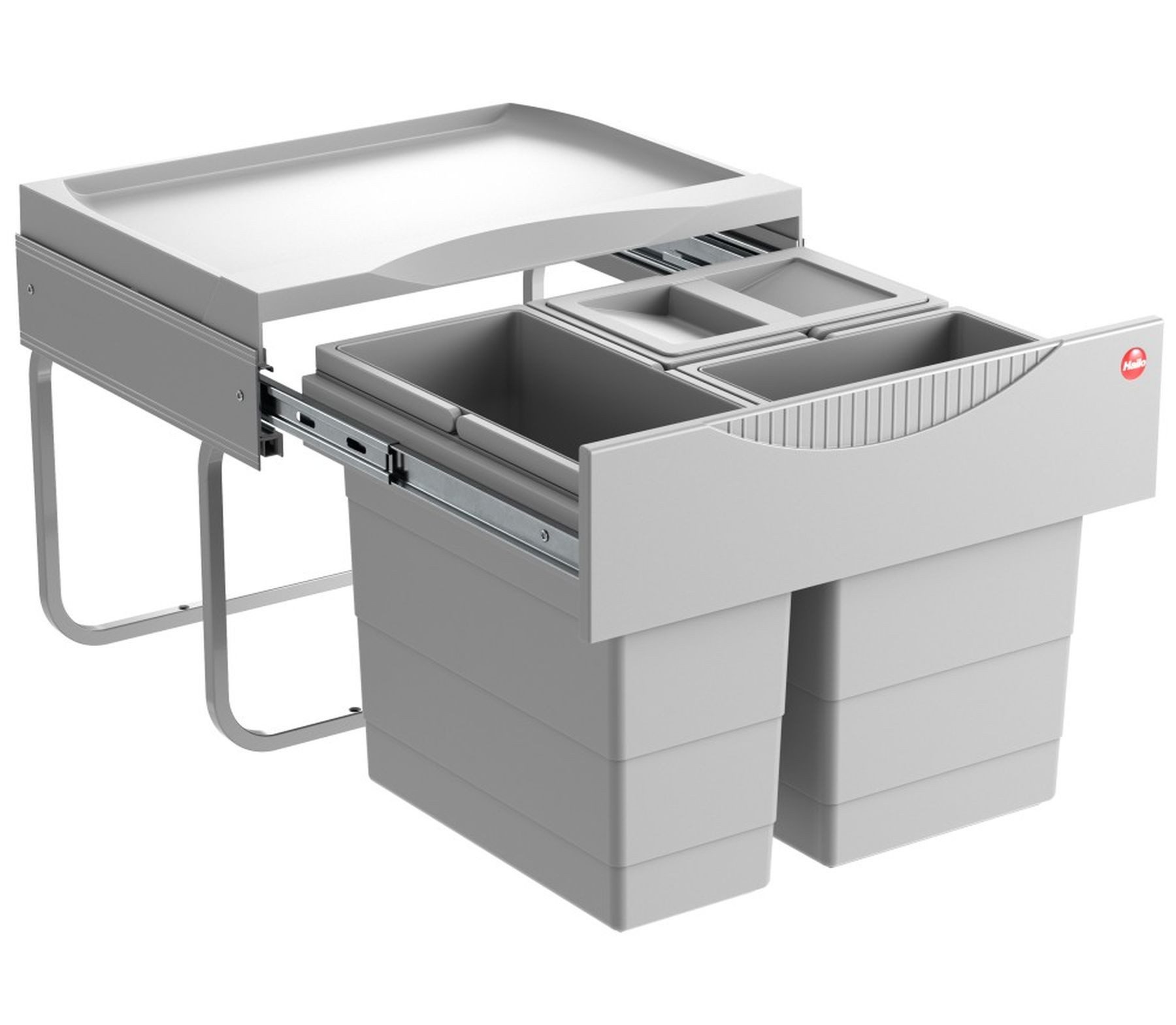 Hailo Einbaumülleimer Hailo Mülleimer Küche Einbau 50-60cm Schrank 3-fach Abfalltrennung, siehe Beschreibung