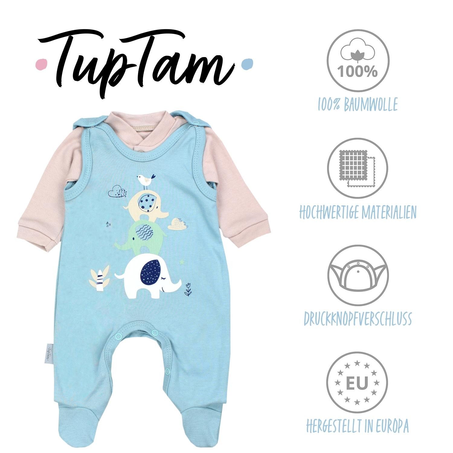 TupTam Strampler TupTam Baby Mädchen Jungen Strampler mit Langarmshirt Aufdruck Spruch