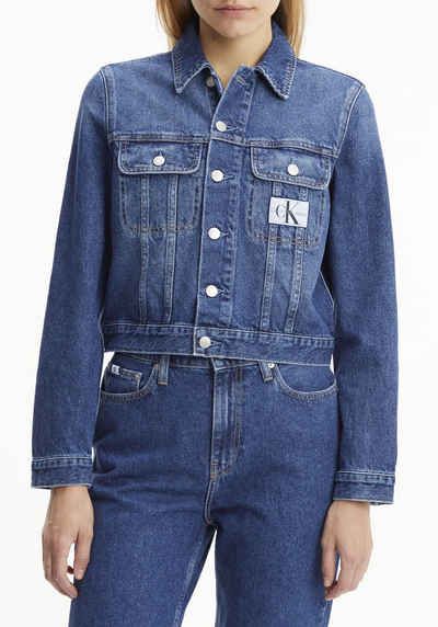 Calvin Klein Jeans Jeansjacke »CROPPED 90S DENIM JACKET« mit CK-Logo auf den Knöpfen