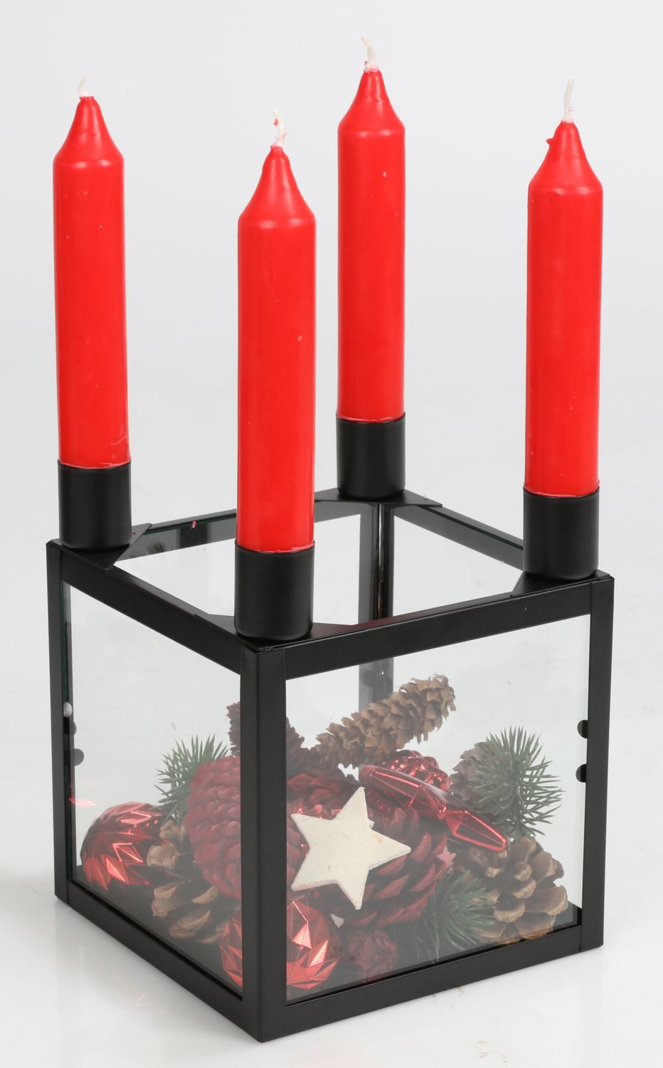 BURI Kerzenständer Metall-Adventskranz schwarz Weihnachtsdeko Kerzenhalter günstig online kaufen