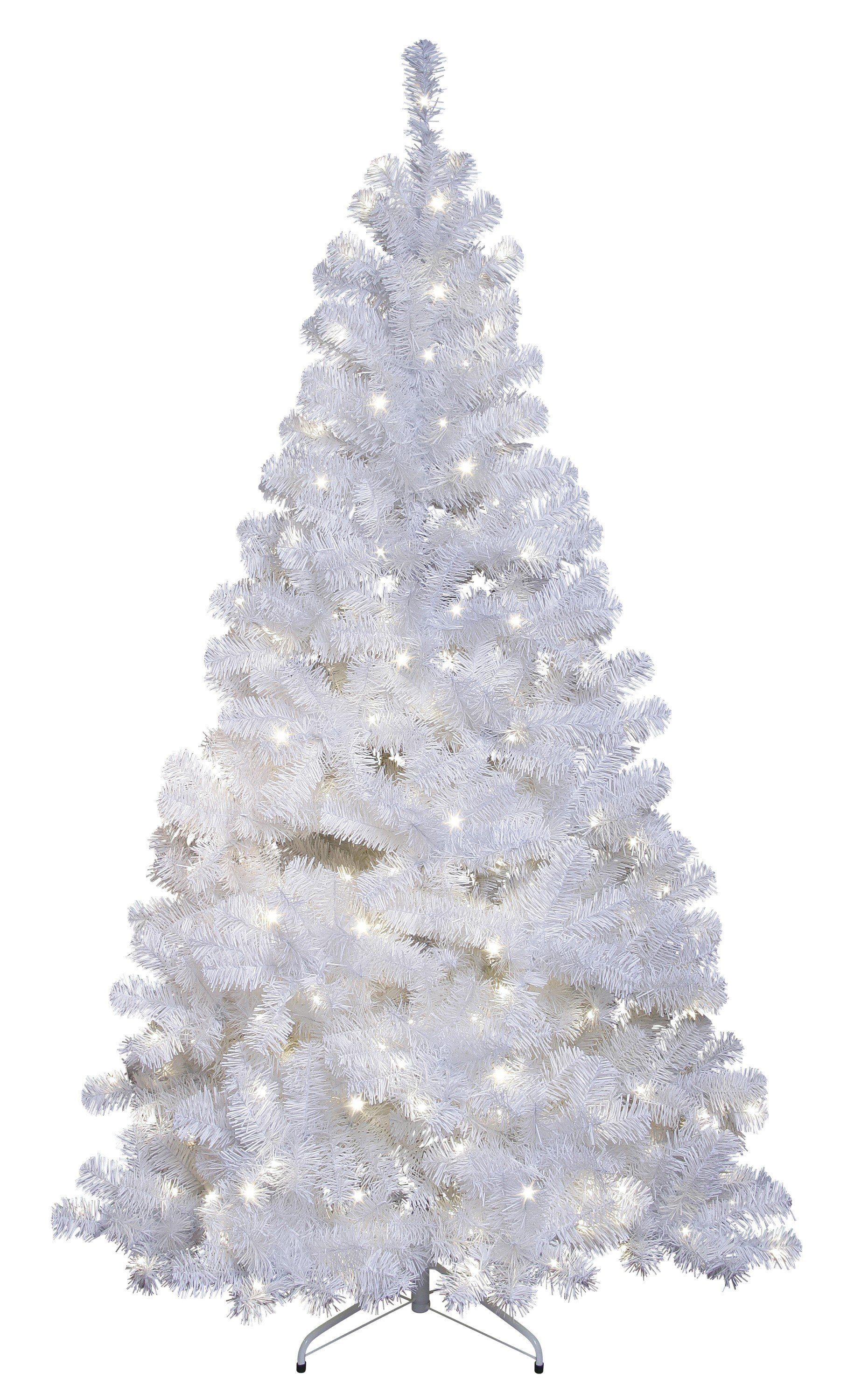 BUVTEC Künstlicher Weihnachtsbaum BUVTEC Best Season 608-12 LED  Weihnachtsbaum Ottawa in weiß beleuchtet 2,10m 260 LED, Outdoor mit Standfuß