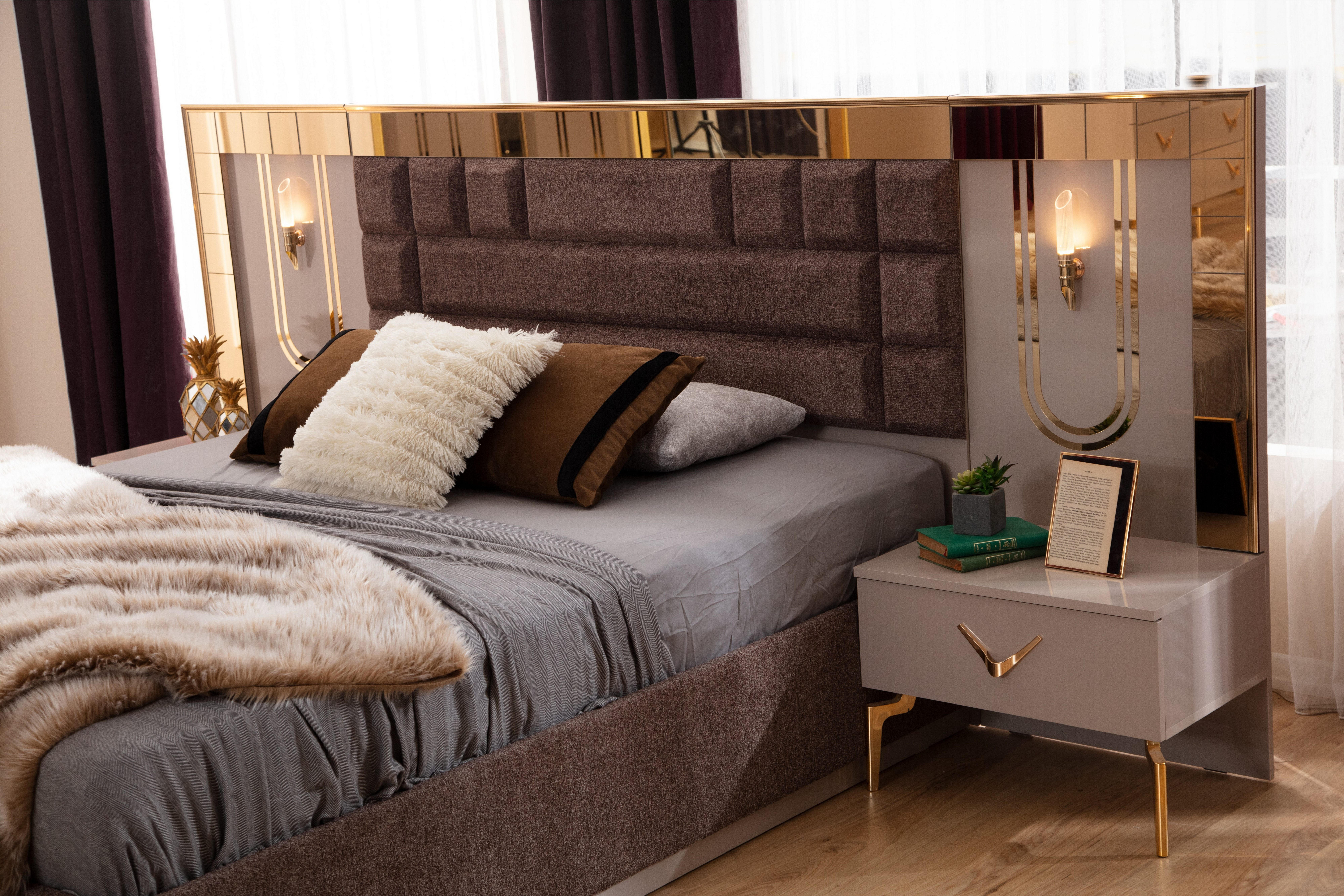 JulietHome Schlafzimmer-Set Créme, (Set, Kleiderschrank, Bett, günstig online kaufen