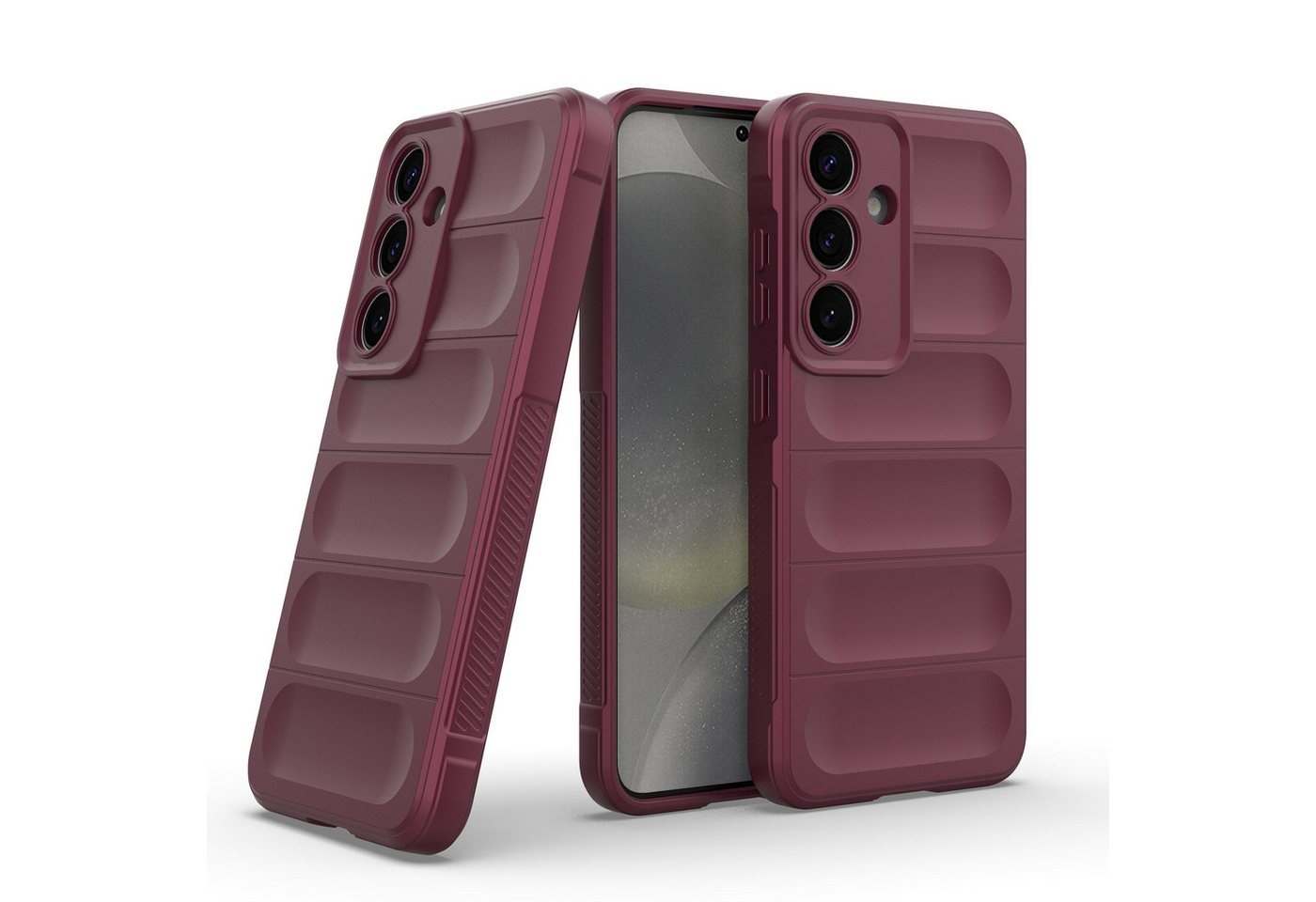 Tec-Expert Handyhülle Cover Hülle für Samsung Galaxy S25 6.17 Zoll, 6.17, Case mit Griffzonen und Mikrofaser Inlay