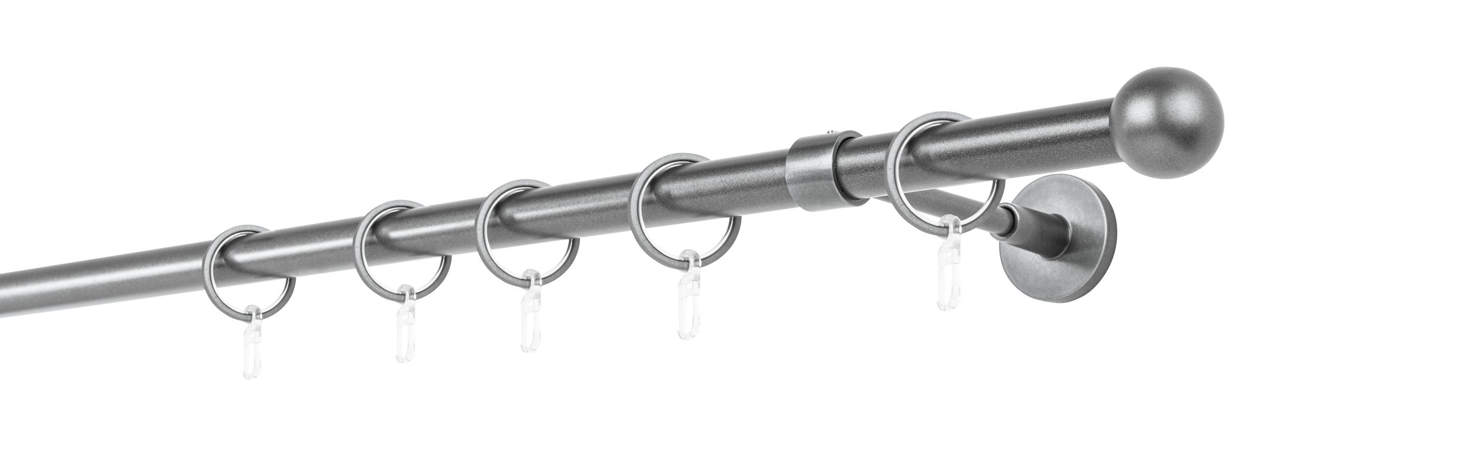ondeco Gardinenstange Rundrohr Wandabstand 14cm Ball, günstig online kaufen
