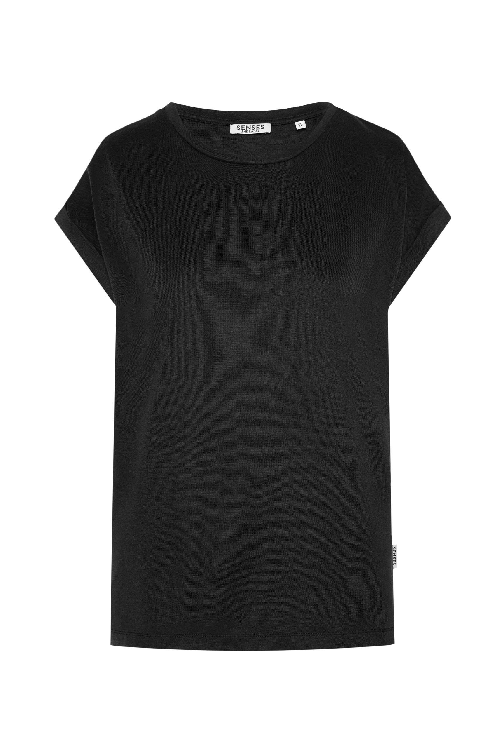 SENSES.THE LABEL Rundhalsshirt mit überschnittenen Schultern