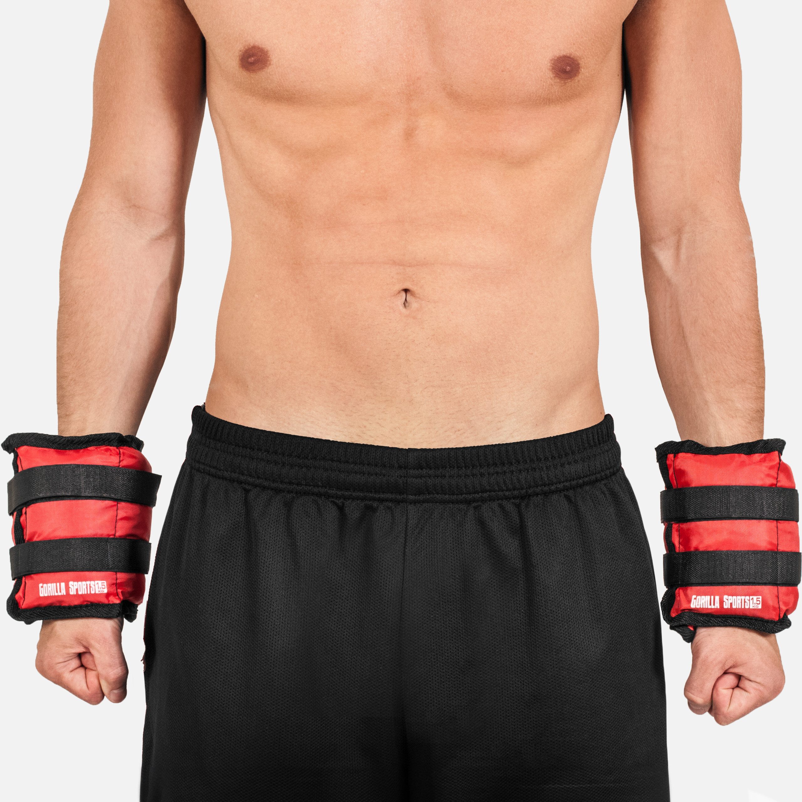 GORILLA SPORTS Zusatzgewichte Gewichtsmanschetten 2er Set Laufgewichte Fußgewichte Handgelenke, 3 kg