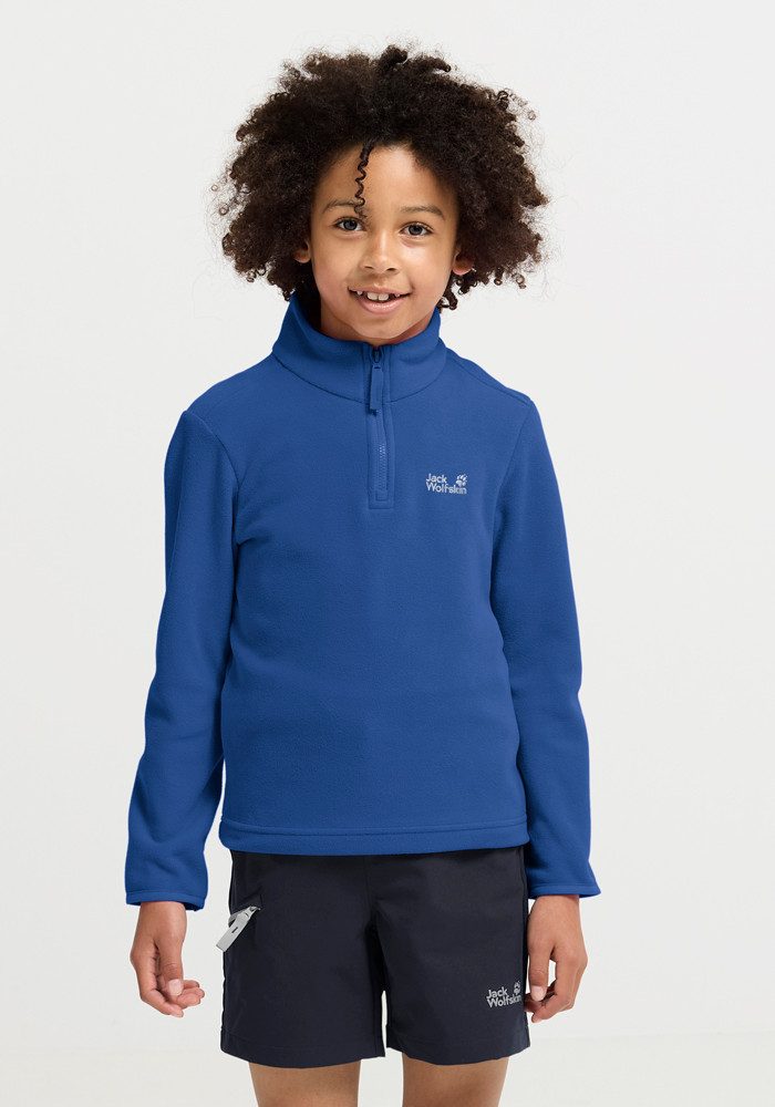 Jack Wolfskin Stehkragenpullover TAUNUS 100 HZ K Kinder-Fleecepullover, Halfzip-Reißverschluss, Stehkragen