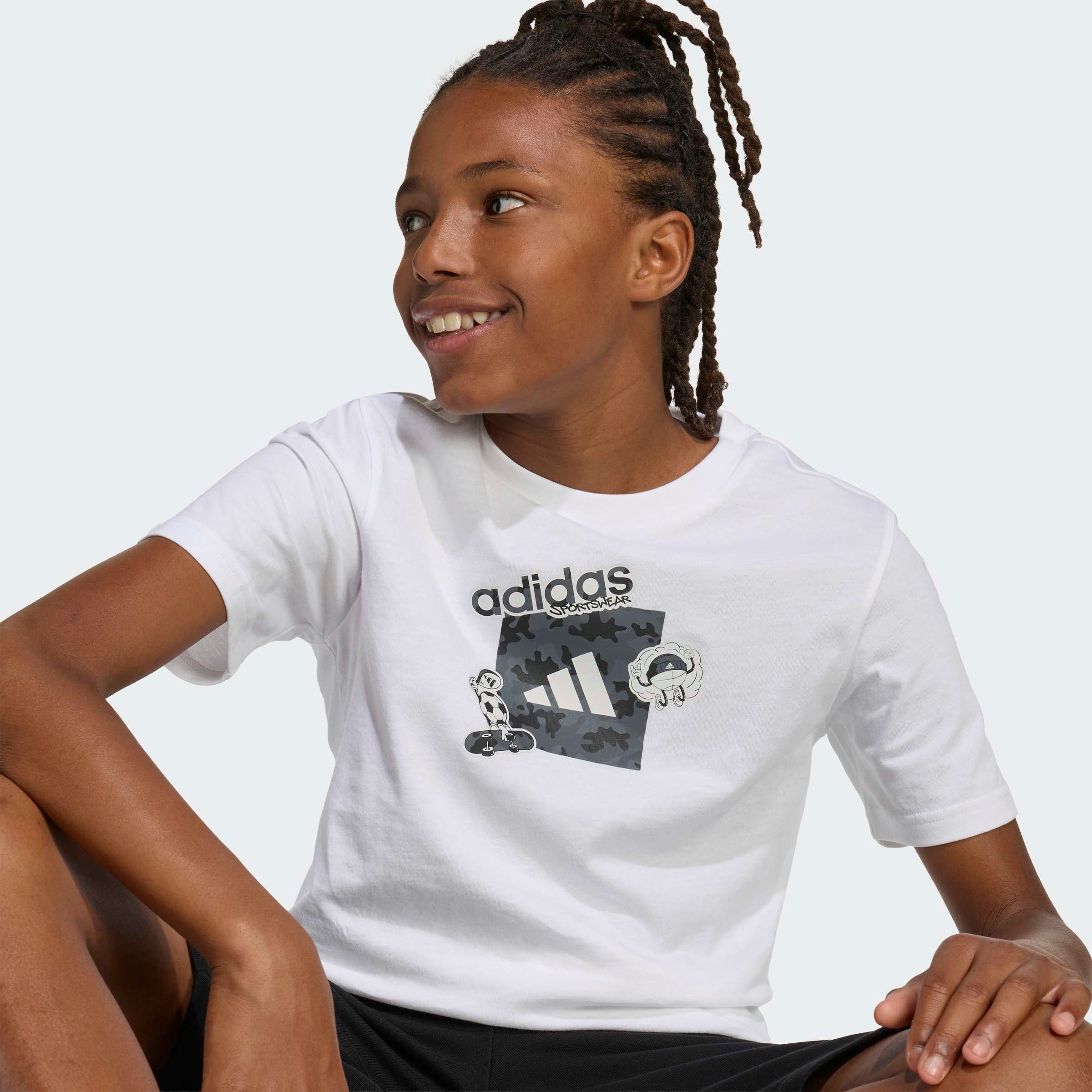 adidas Sportswear T-Shirt CAMO GRAPHIC JUNIOR – Bild 5 von 5
