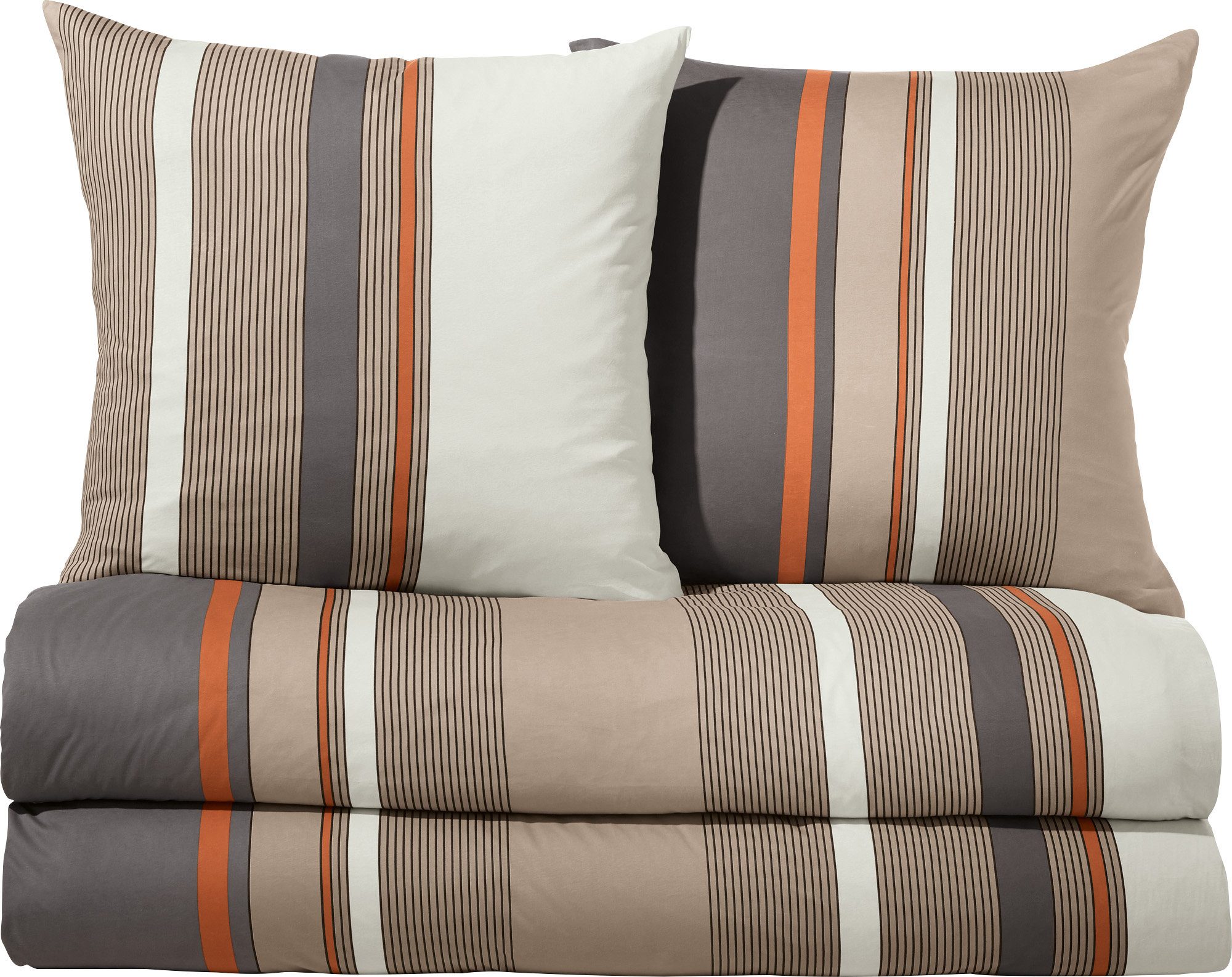 Erwin Müller Bettwäsche Bettwäsche Sparpaket 4-teilig, Jersey, Single-Jersey Streifen