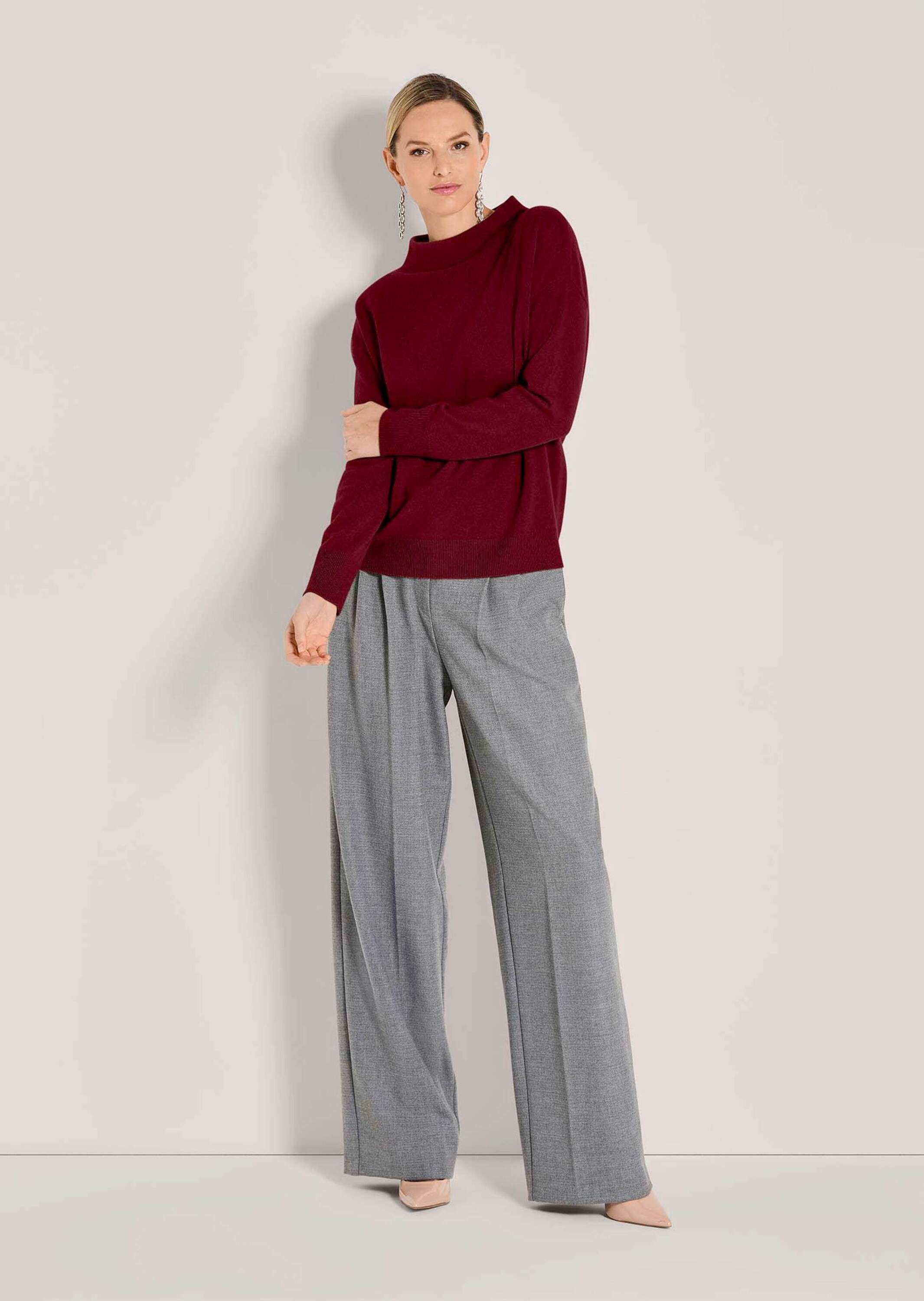 MADELEINE Strickpullover Eleganter Strickpullover mit Stehkragen Luxuriöser günstig online kaufen