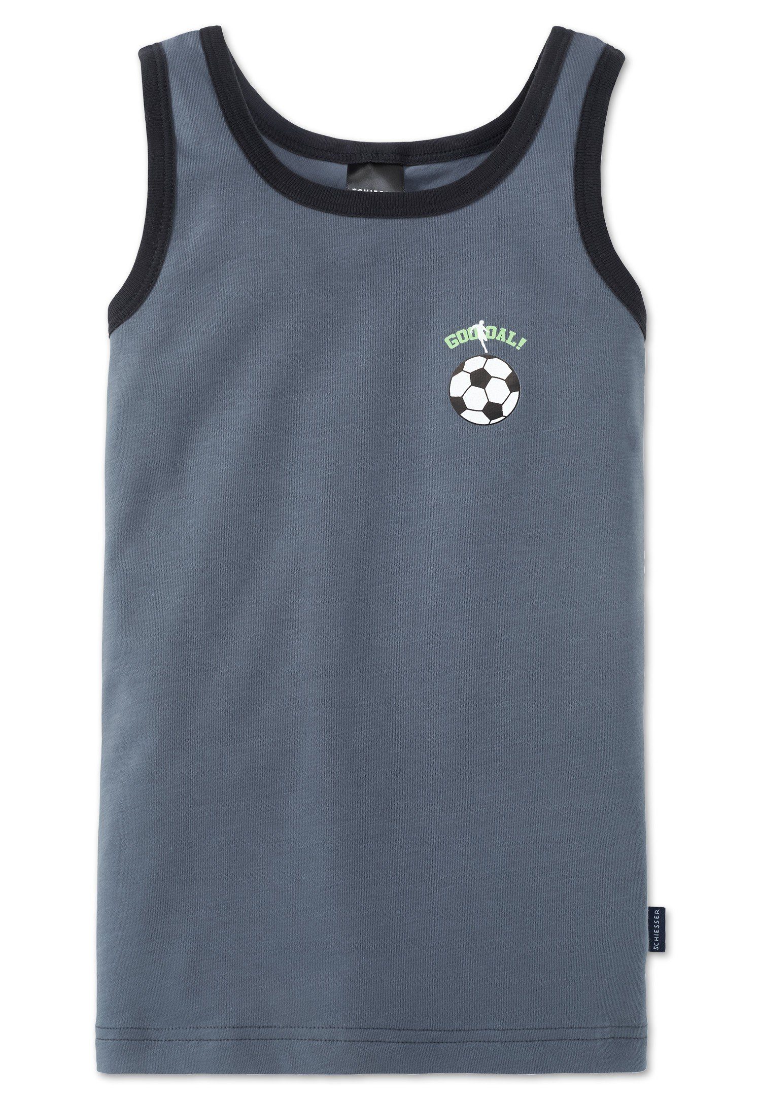 Schiesser Unterhemd Fußball (Set, 1er-Pack) Jungen Unterhemd Hemd, Tank Top, Baumwolle