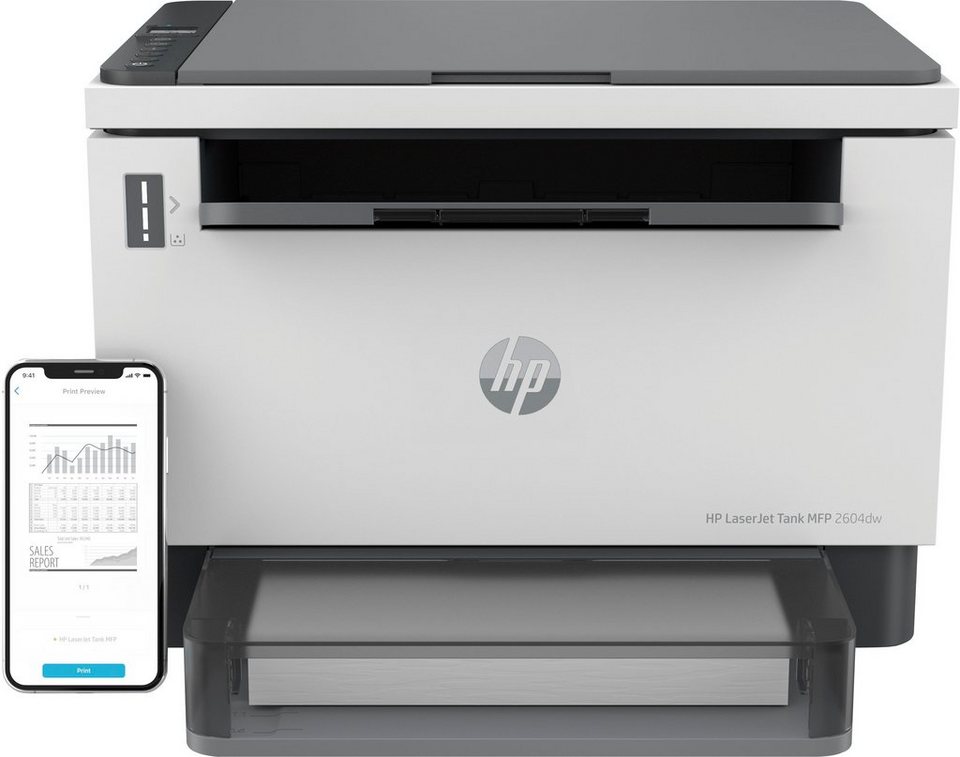 HP LaserJet Tank MFP 2604DW Printer Laserdrucker, (LAN (Ethernet), WLAN (Wi- Fi), HP Instant Ink kompatibel)