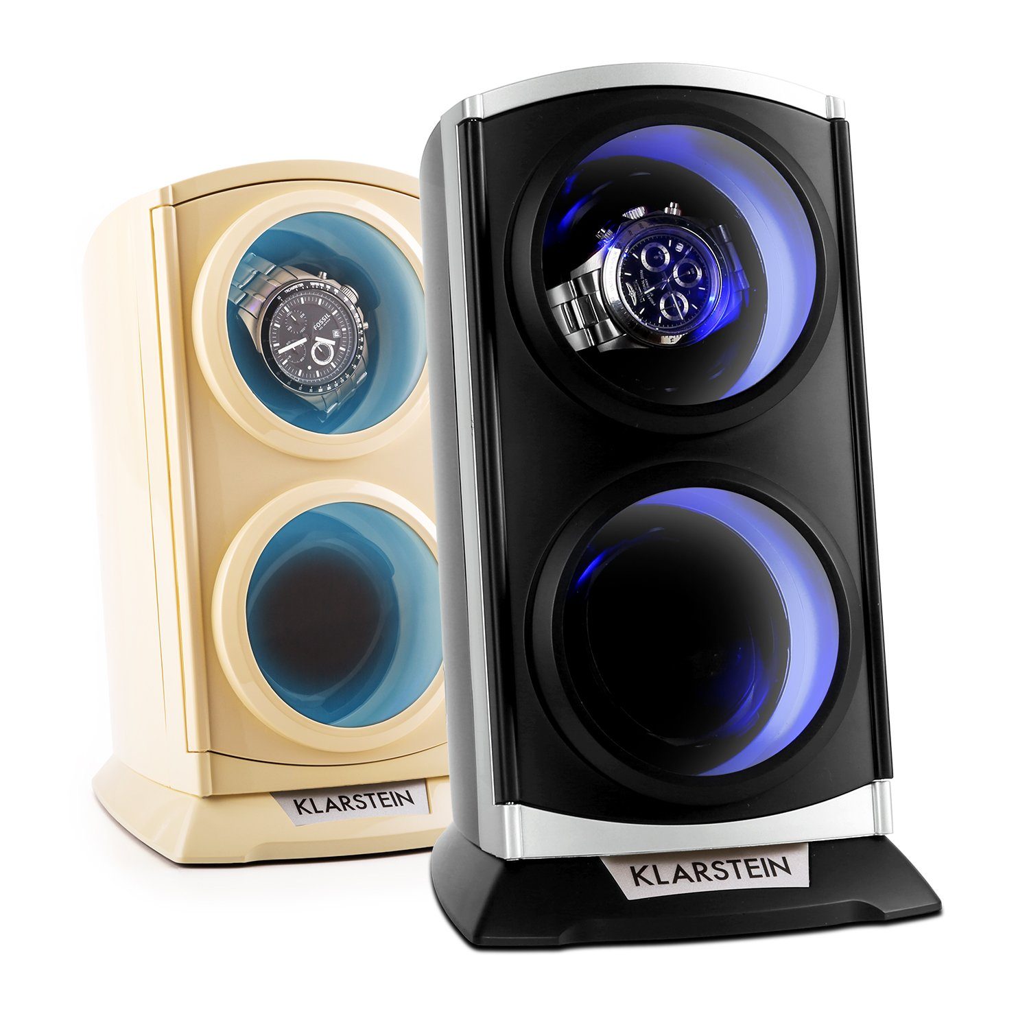 Klarstein Uhrenbeweger St. Gallen Premium, Uhrenbeweger 2 Uhren Box Automatik Beauty