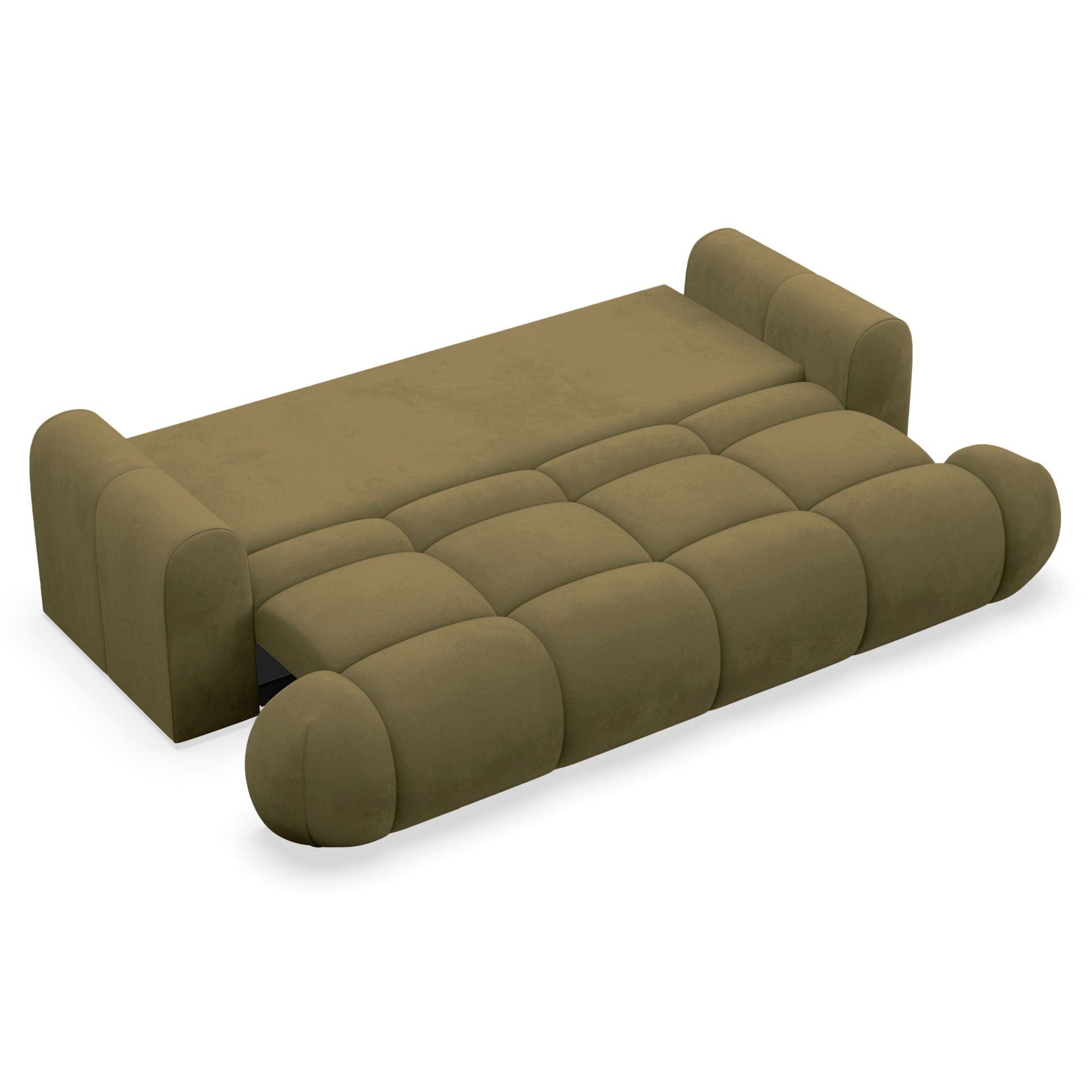 Selsey Schlafsofa, 3-Sitzer Sofa mit Schlaffunktion und Bettkasten, Samtbezug