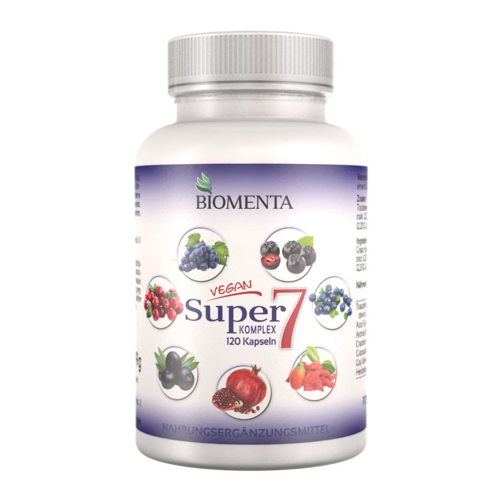 BIOMENTA Super 7 - 120 Multifrucht Beerenmix Kapseln: OPC, Goji uvm. Kapseln, 120 St., 99 g