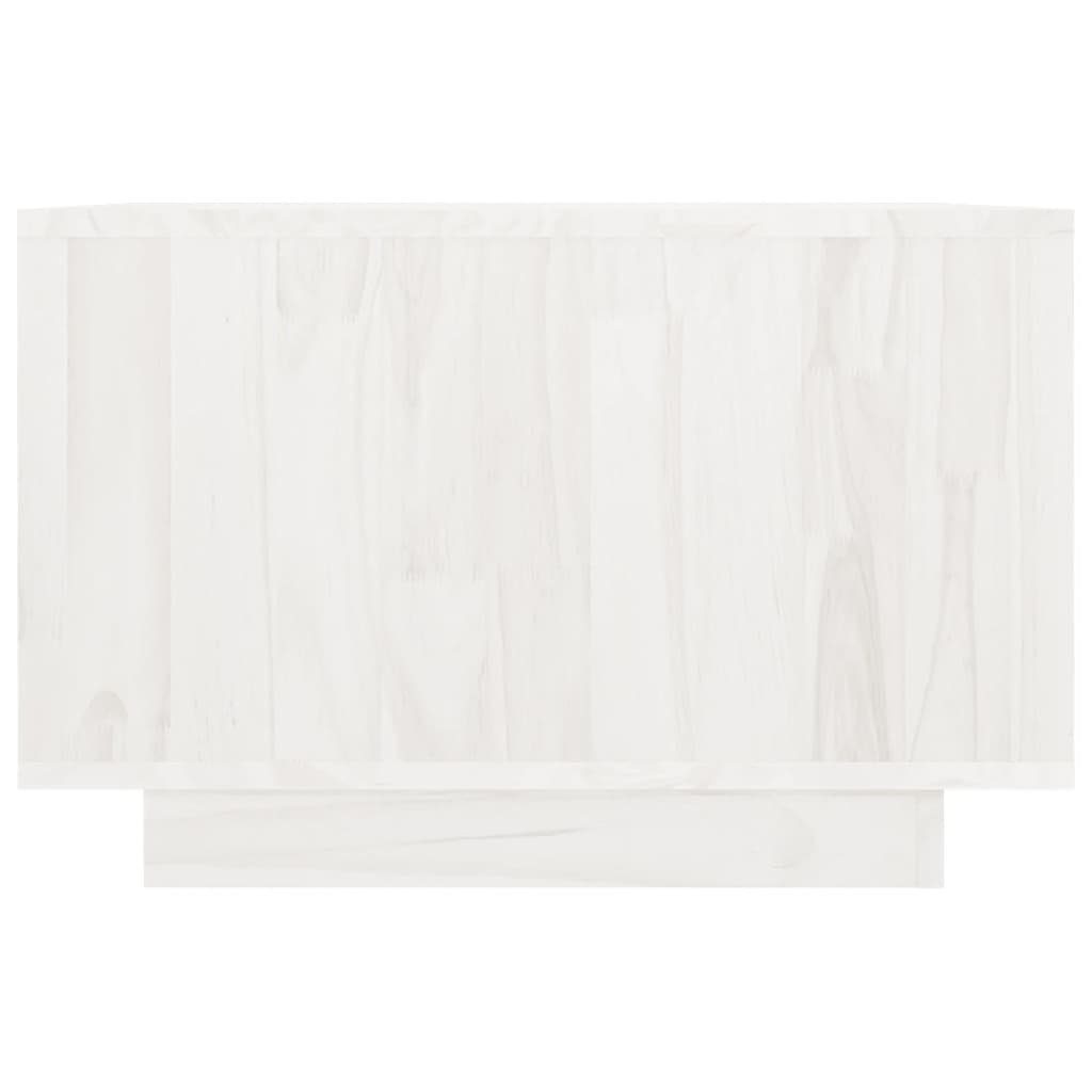 Weiß Massivholz Couchtisch Kiefer Couchtisch vidaXL Weiß (1-St) cm | 50x50x33,5 Weiß