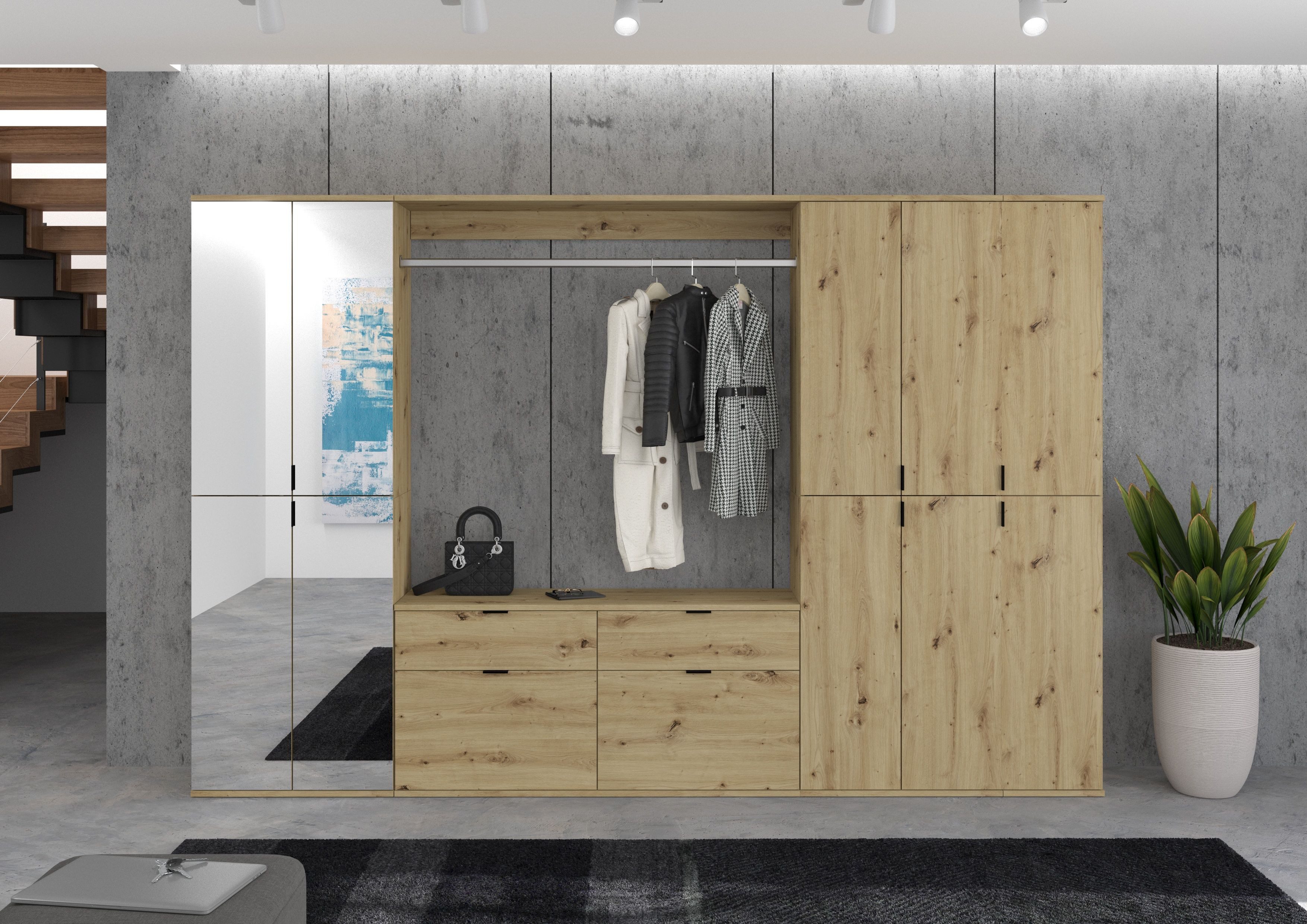 INOSIGN Garderoben-Set Trondheim, Breite 273 cm, 6-teilig, bestehend aus:, günstig online kaufen