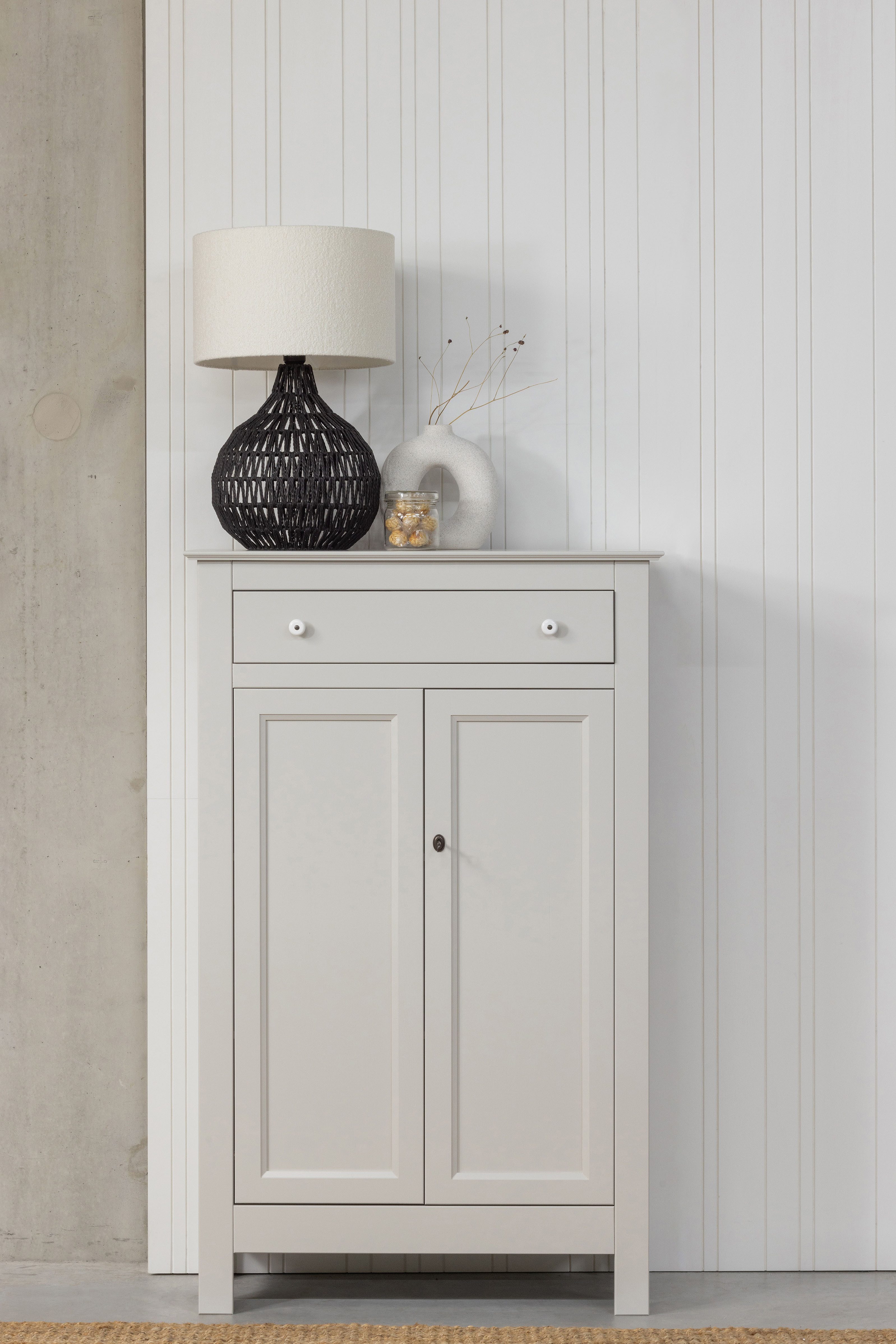 WOOOD Stauraumschrank Eva FSC®-Kiefernholz geschliffen, H 150 x B 93 x T 40 cm Tragkraft 15 kg pro Boden, MDF-Rückwand für Stabilität, Pfleigleicht