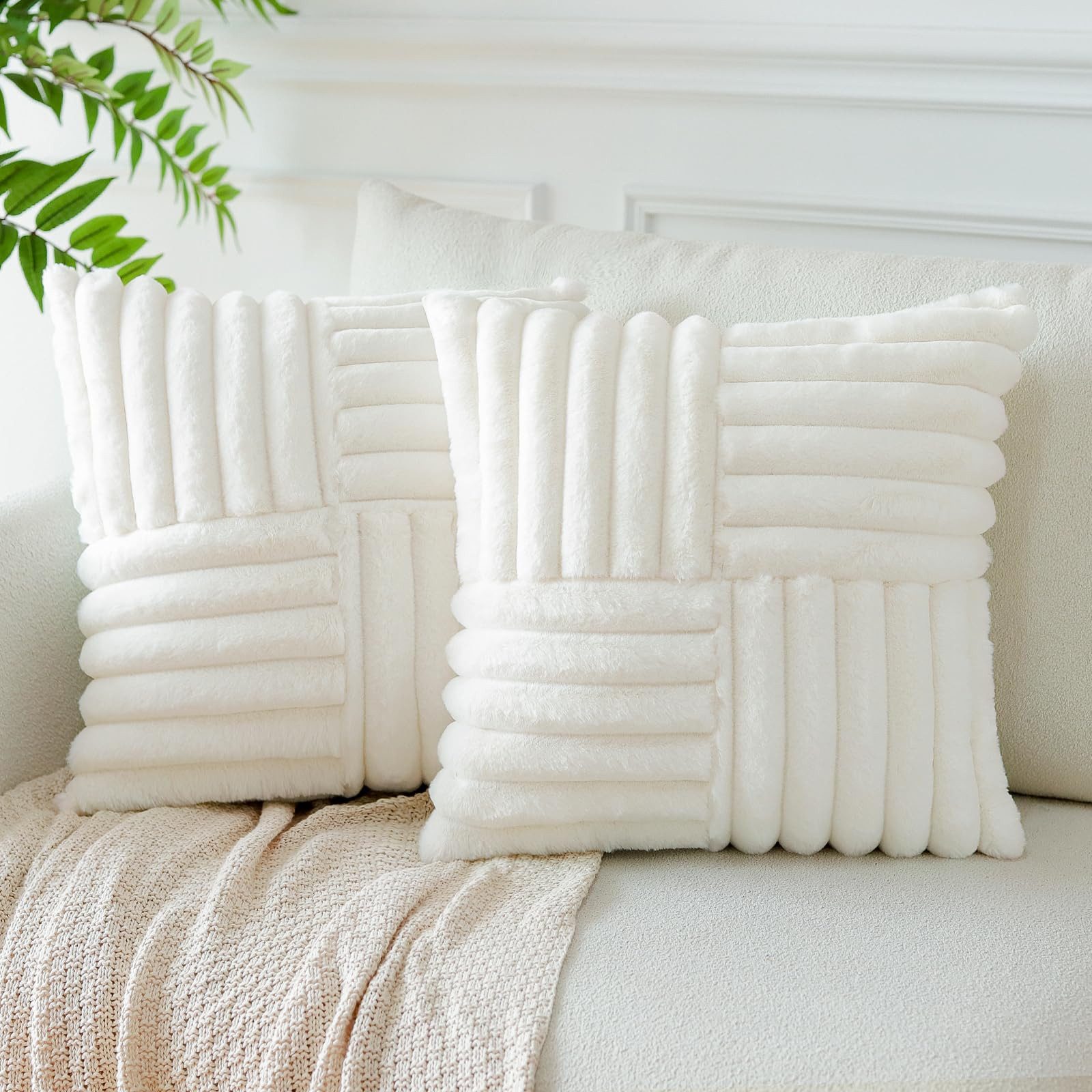 Coonoor Kissenbezug 45x45 cm Plüsch Samt Kissenbezüge Zierkissenbezüge Kiss günstig online kaufen