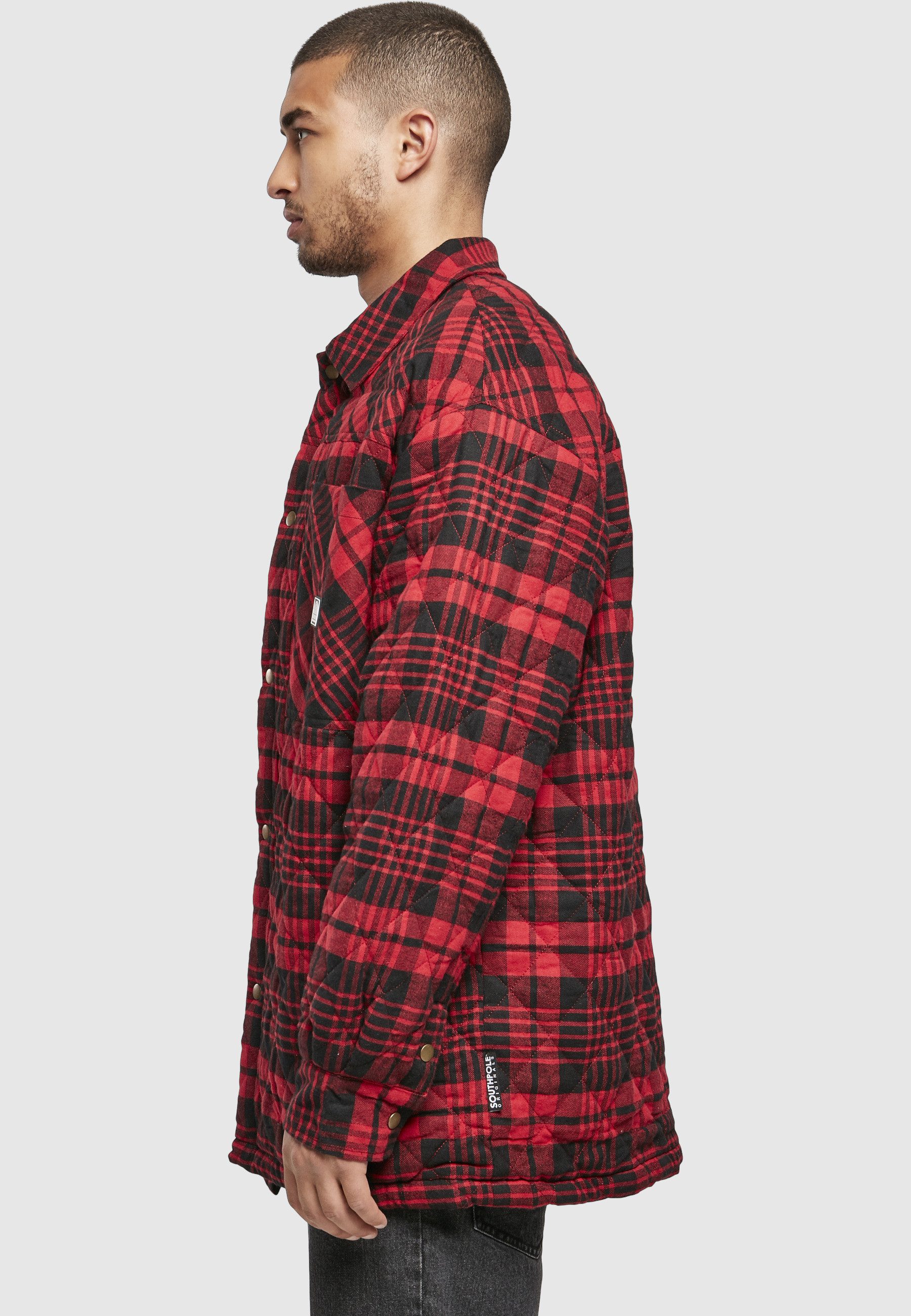 Southpole Langmantel Southpole Herren Southpole Flannel Quitted Shirt Jacket