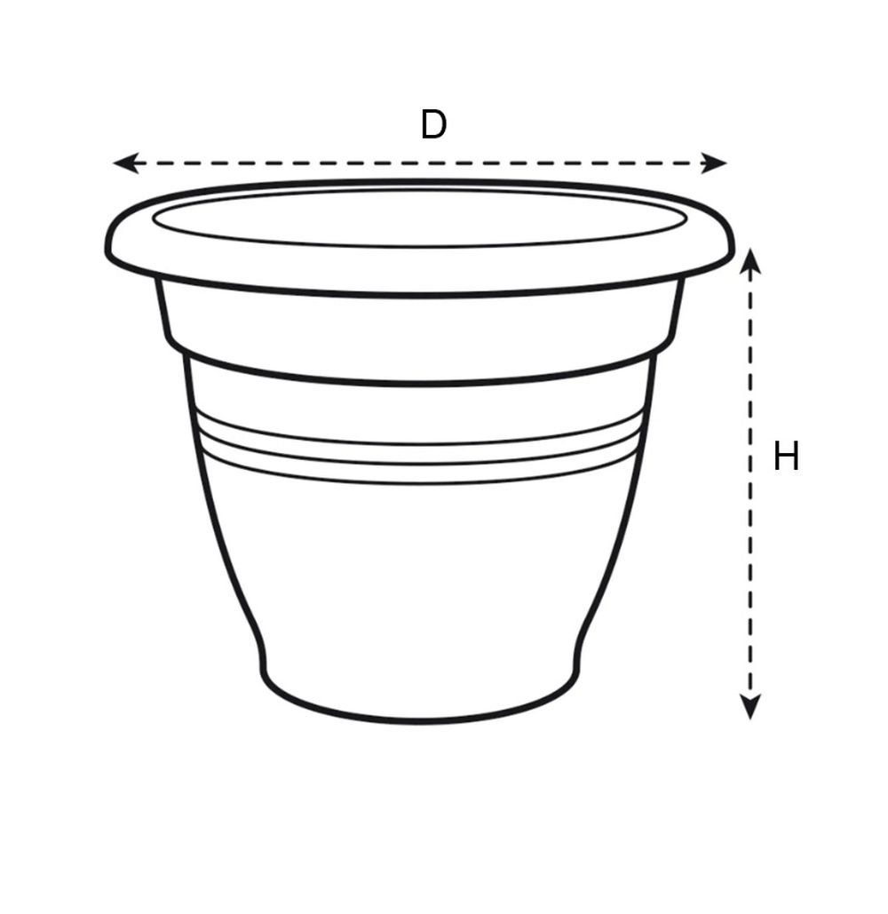 Elho Pflanzkübel campana basics green terra mild