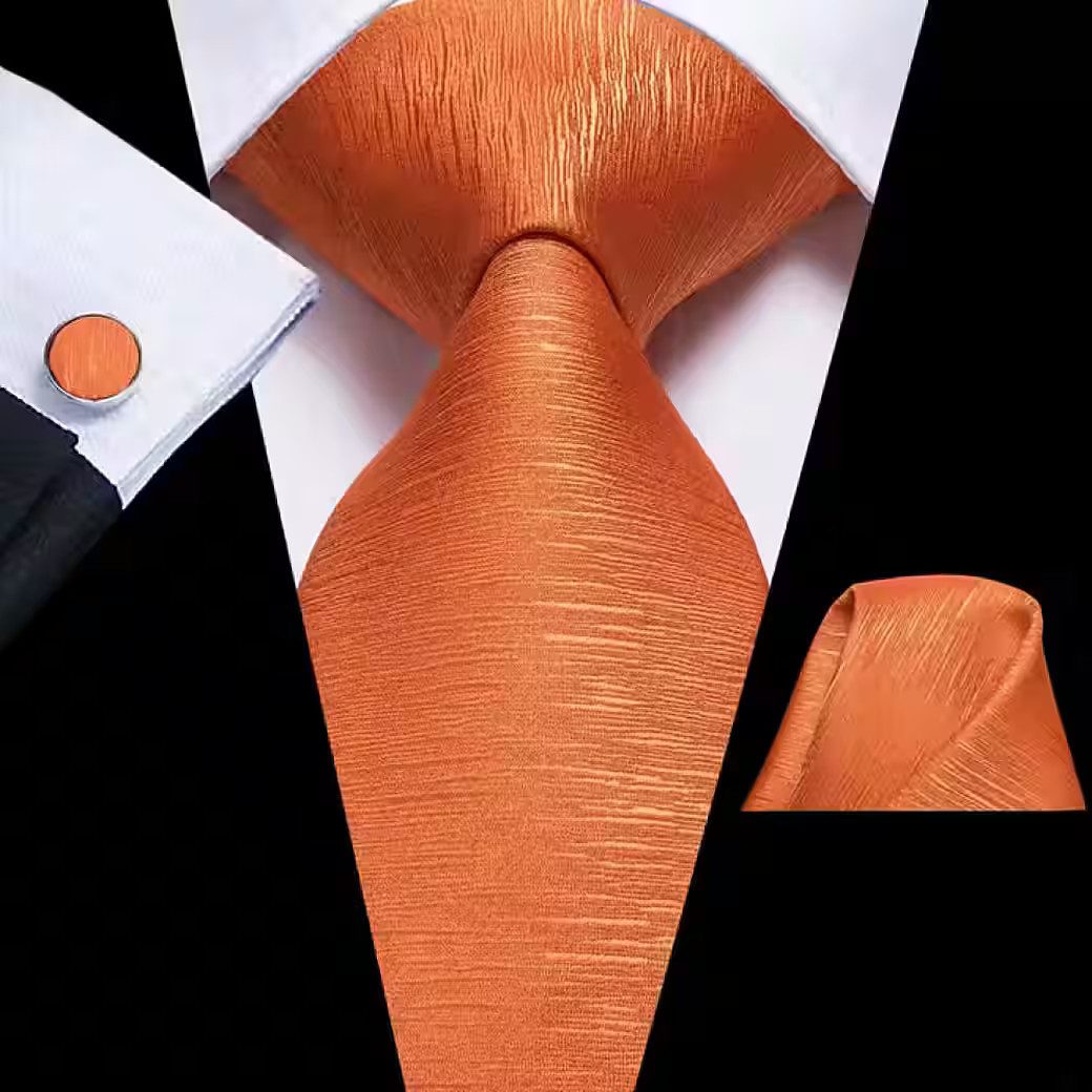 Ware aus aller Welt Krawatte Einstecktuch Manschettenknöpfe Seide Seidenkrawatte Schlips Binder