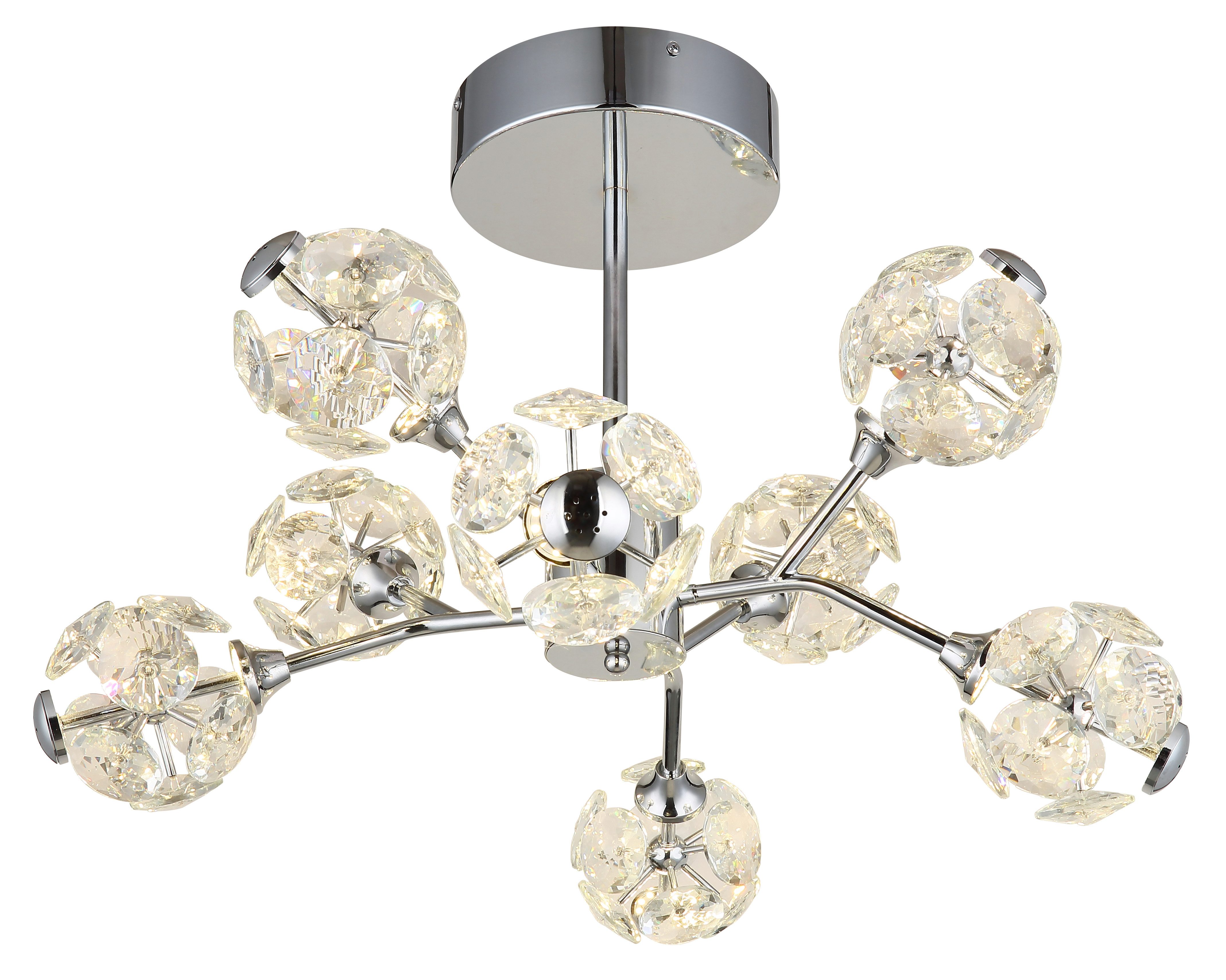 GLOBO LIGHTING Deckenleuchte VIRINA, LED fest integriert, Warmweiß, Deckenlampe Wohnzimmer-Leuchte Schlafzimmer-Leuchte Flur Küche