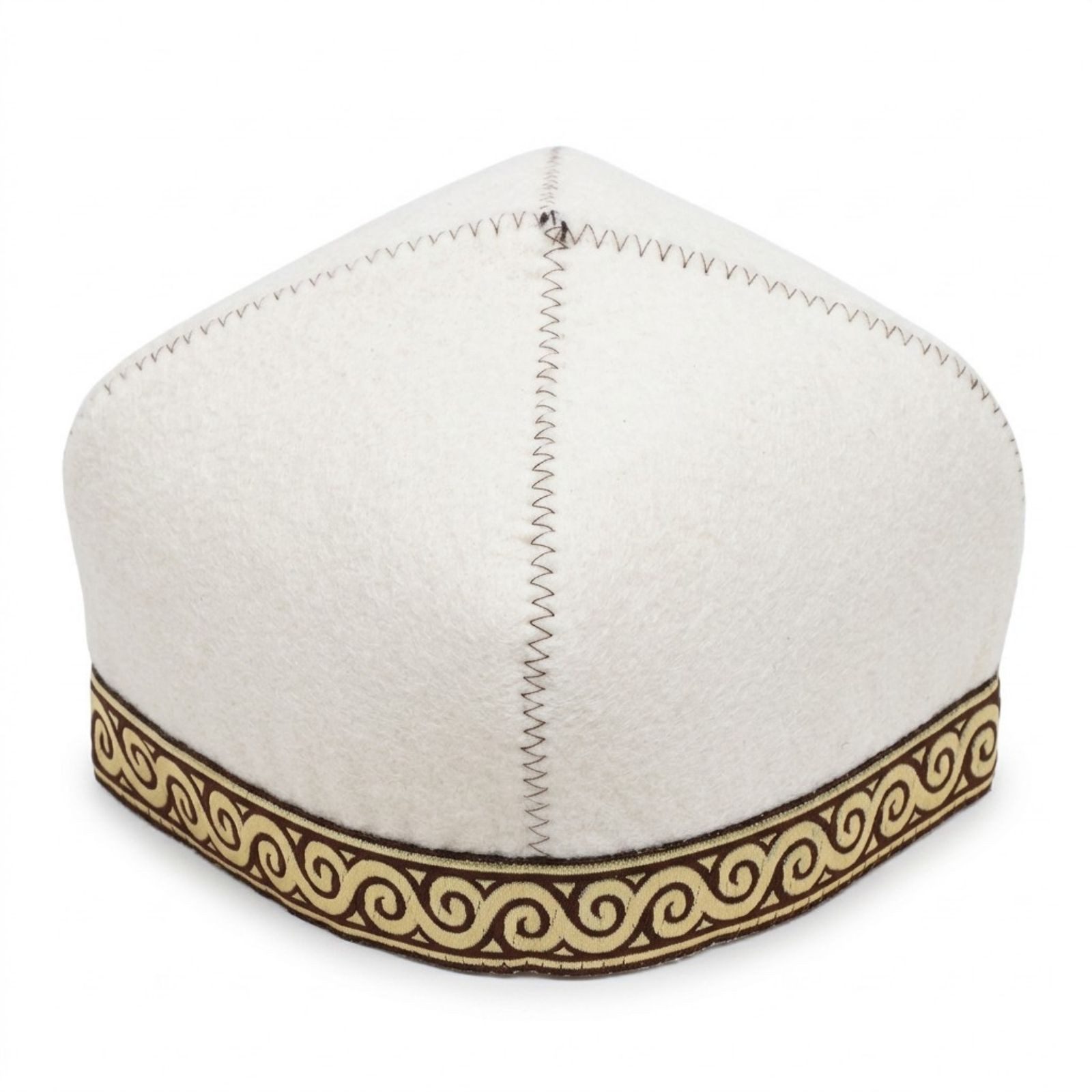 BIG-PAN Saunakopfstütze Filzkappe Tübetejka Hut für Sauna Kopfhautschutz Sauna-Hut, (Mütze Filzhut Kappe, Finnische Sauna Kopfschutz), Saunamütze aus 80% Wollfilz
