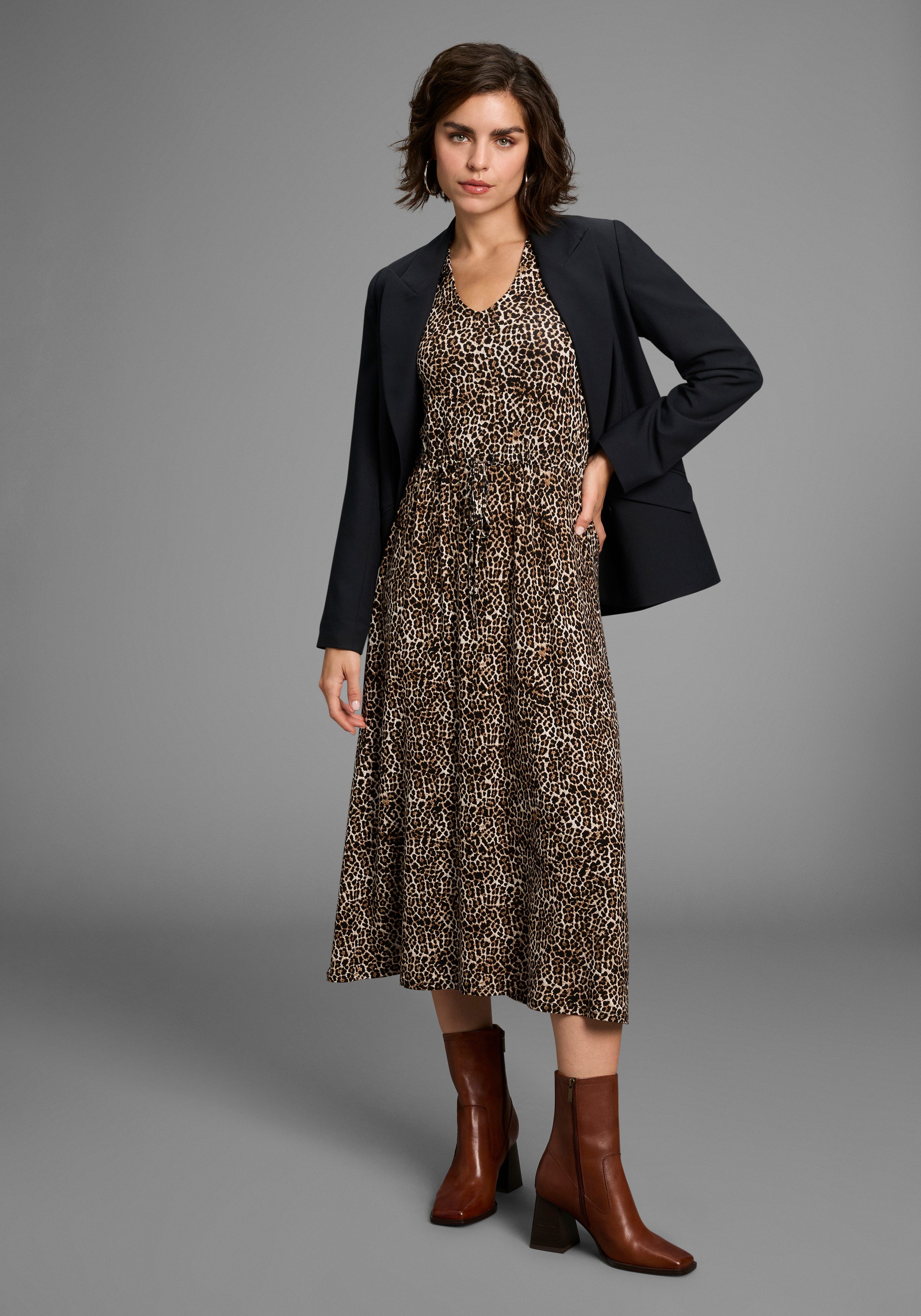 Laura Scott Midikleid im Leoparden-Print aus Single Jersey - NEUE KOLLEKTIO günstig online kaufen