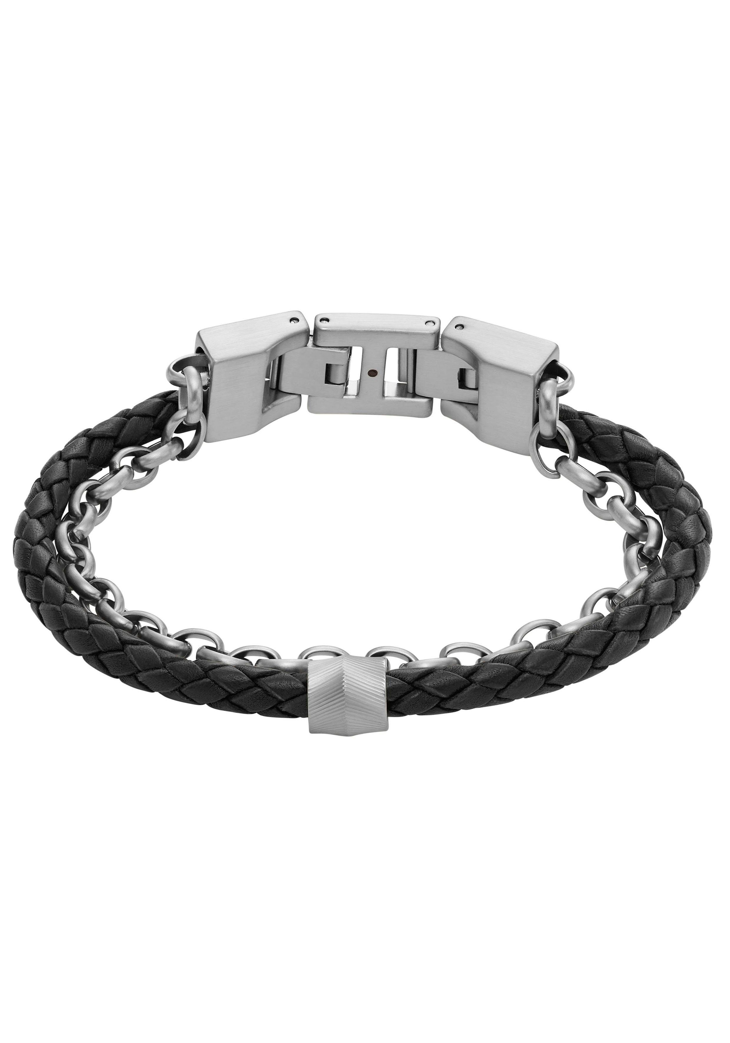 Fossil Armband HARLOW LINEAR, JF04556040, JF04555710 edelstahlfarben-schwarz