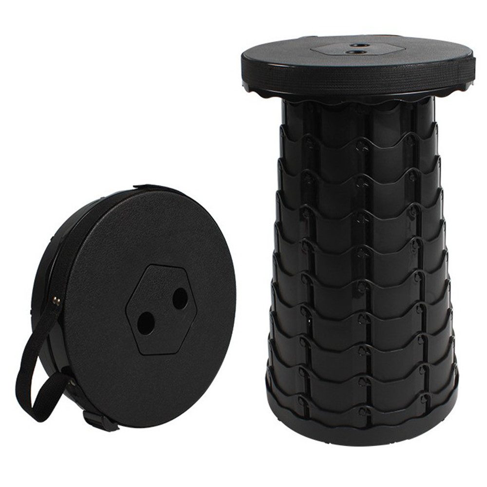 JEOBEST Campinghocker Tragbarer Klapphocker, Mini Teleskophocker, Leicht Stabil Höhenverstellbar