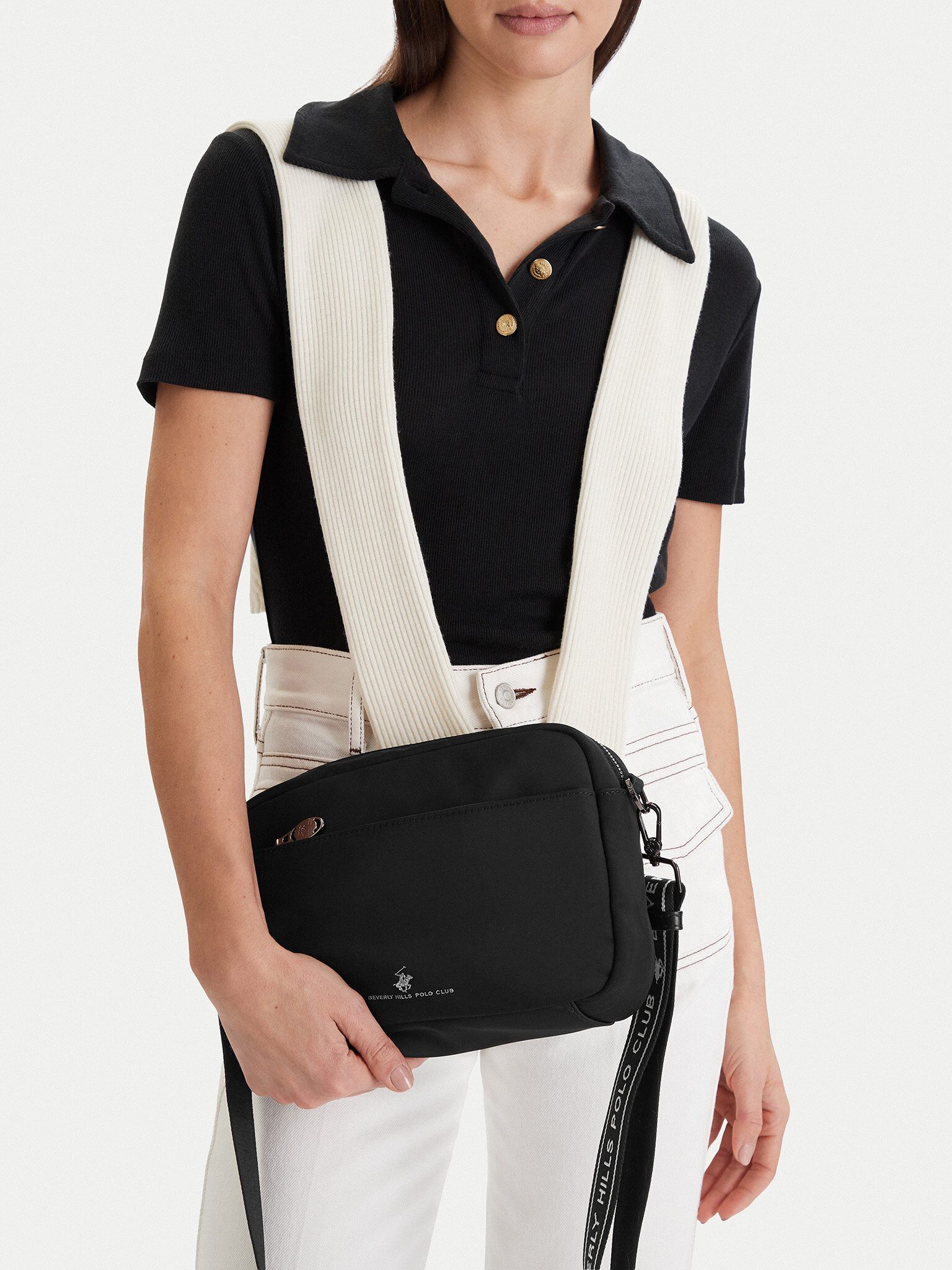 BEVERLY HILLS POLO CLUB Handtasche Beverly Hills Polo Club Damenhandtasche Schwarz BEVERLY HILLS POLO CLU